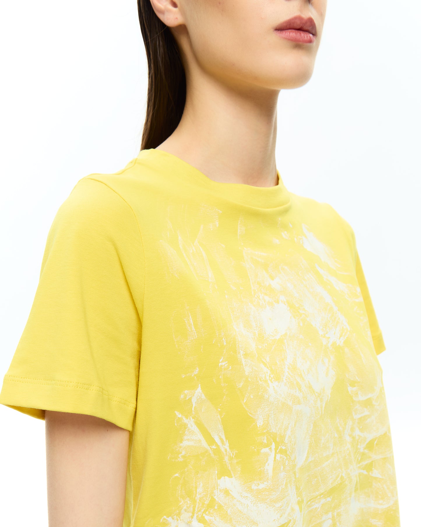 MLO T-shirt girocollo con stampa GIALLO