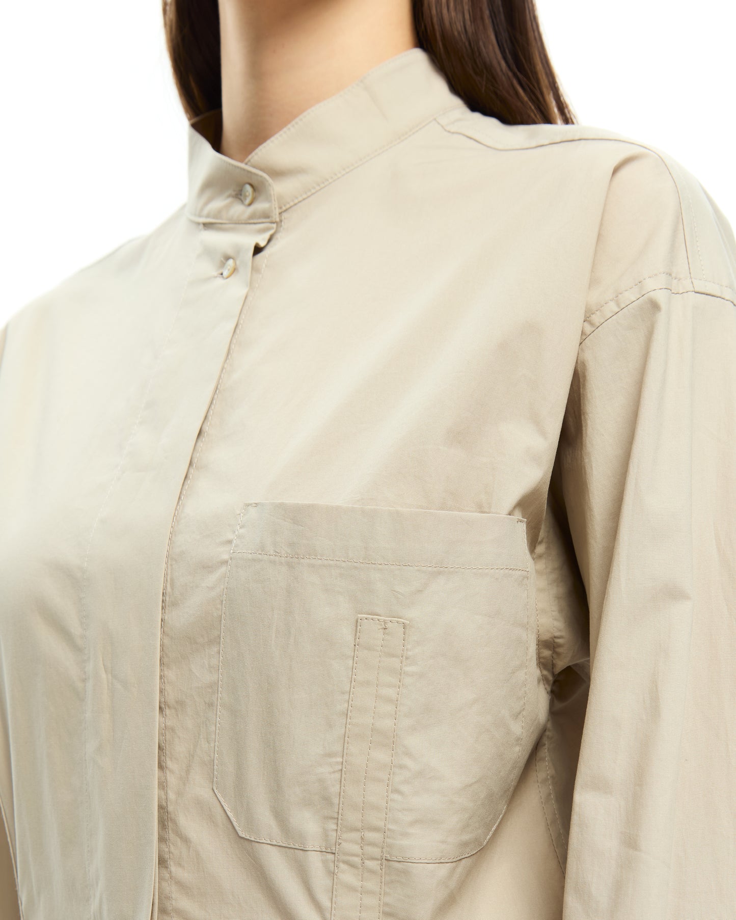 MLO Camicia con collo alla coreana GRIGIO