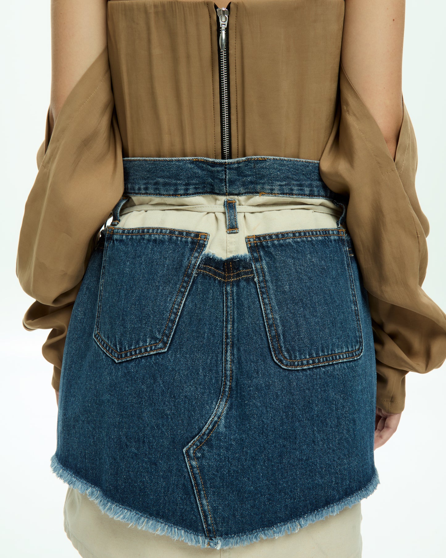 MLO Gonna con sovrapposizioni destrutturate BLU