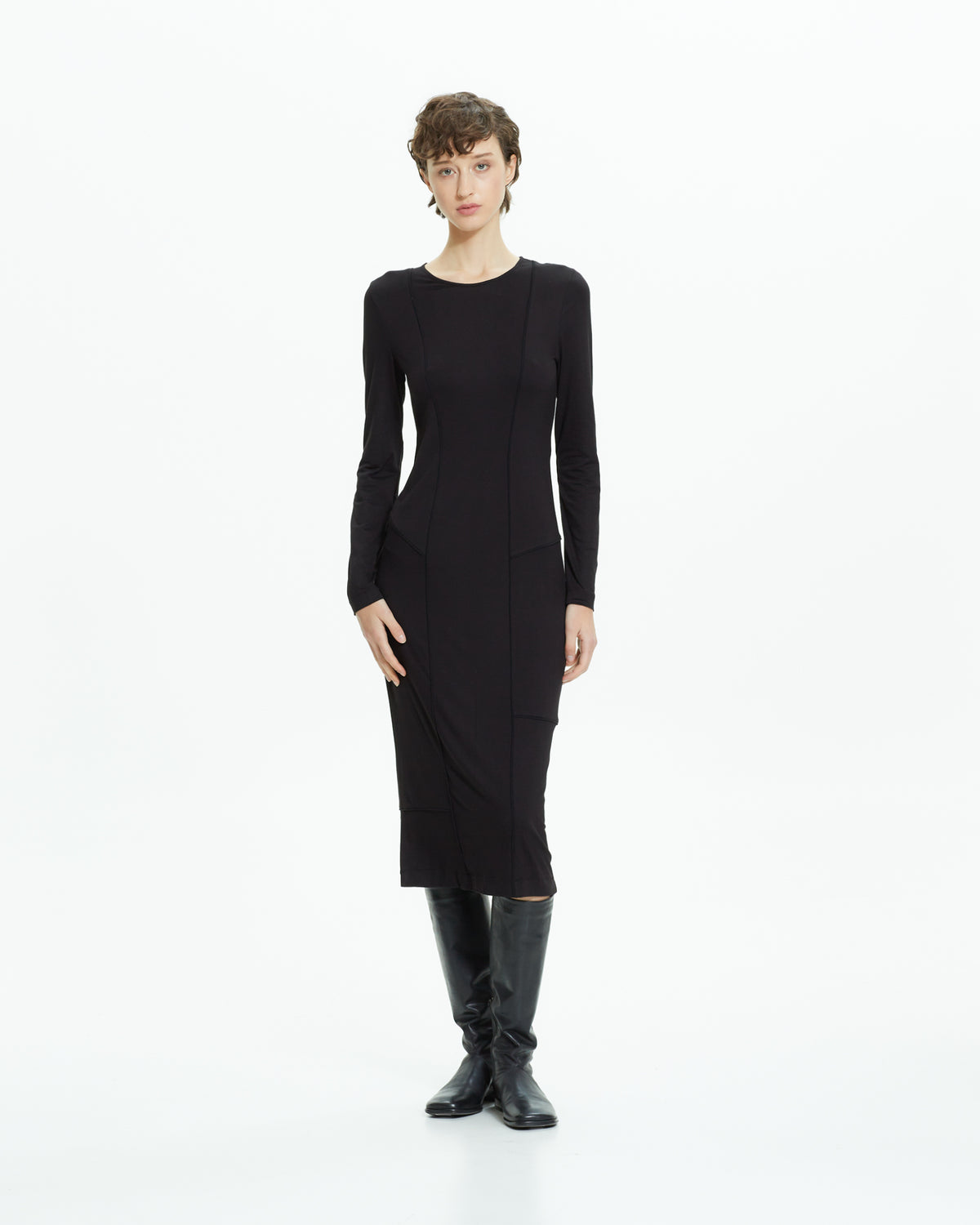 MLO Maglia lunga aderente NERO