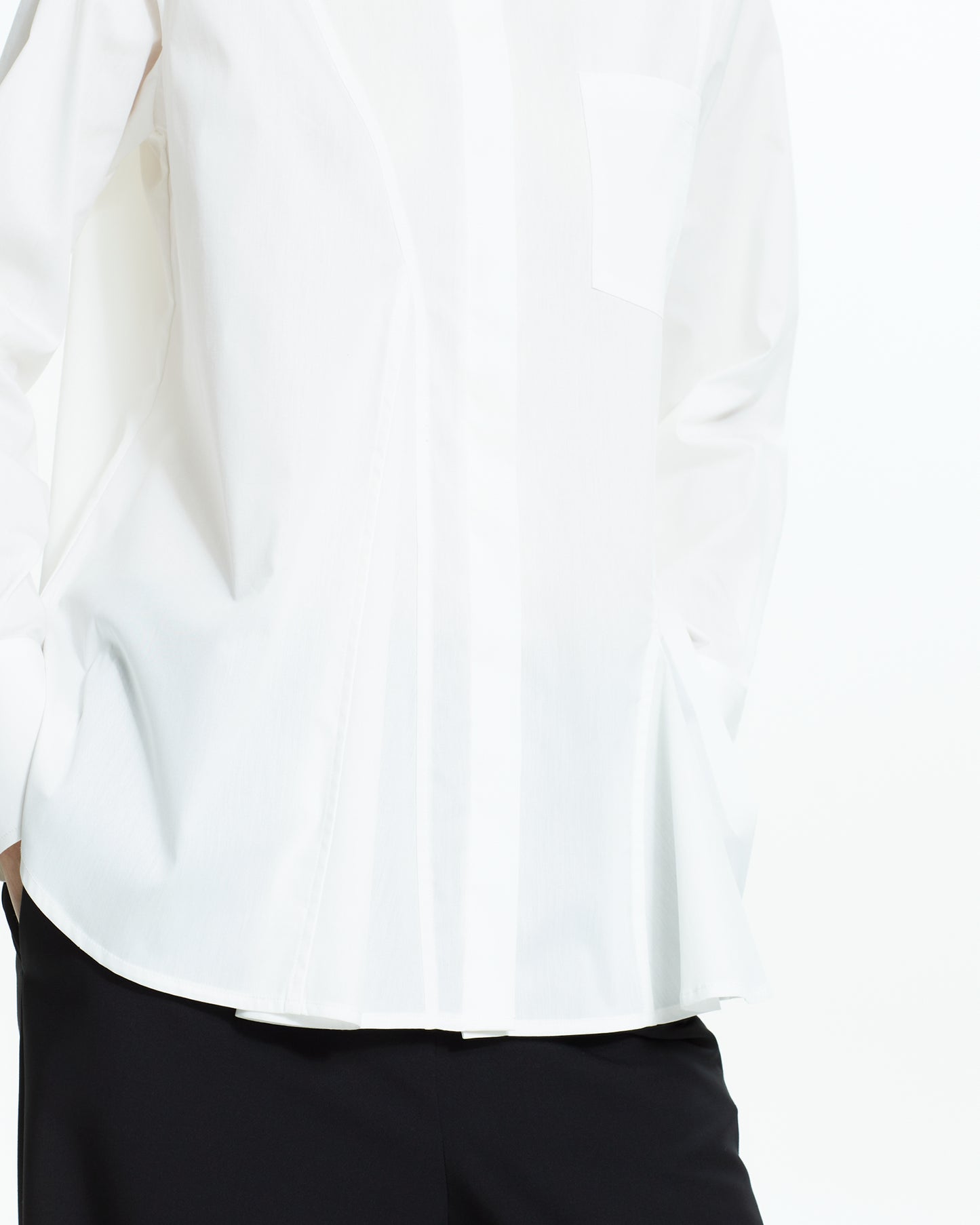 MLO Camicia con tagli asimmetrici BIANCO