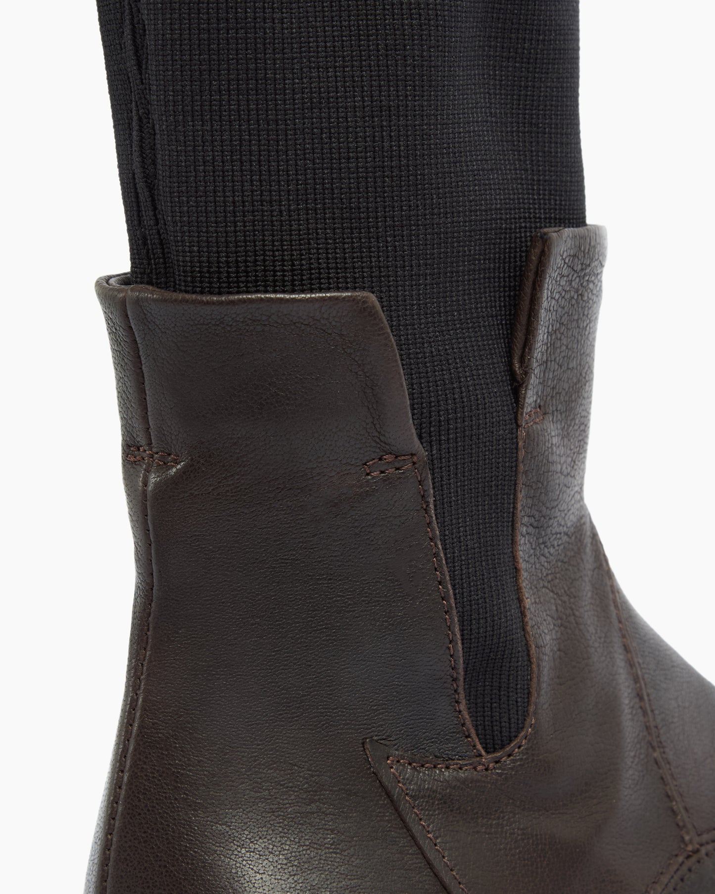 MLO Stivaletto in pelle con gambale elasticizzato MARRONE