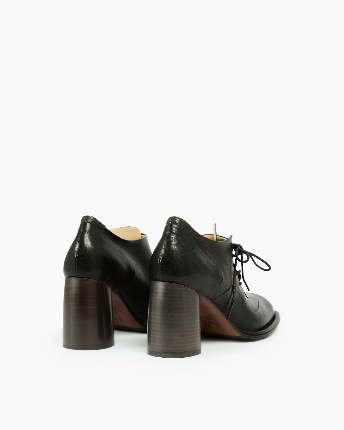 MLO Francesina con lacci MARRONE+NERO