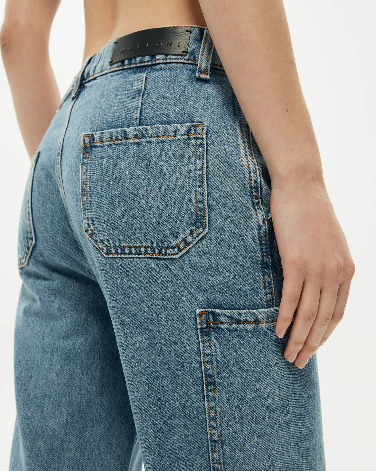 _MALLONI Jeans cargo con tasche applicate BLU