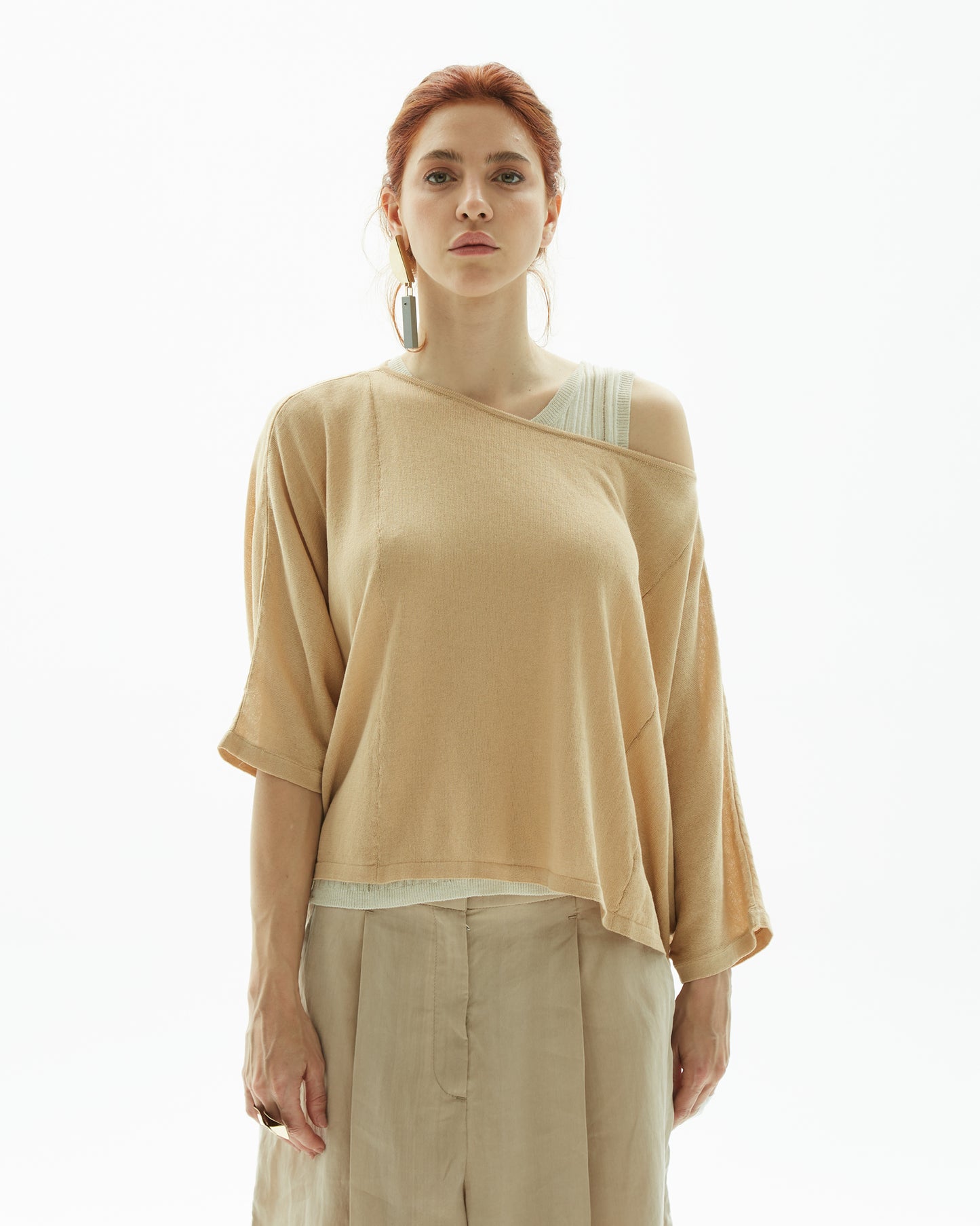 _MALLONI Maglia crepe BEIGE