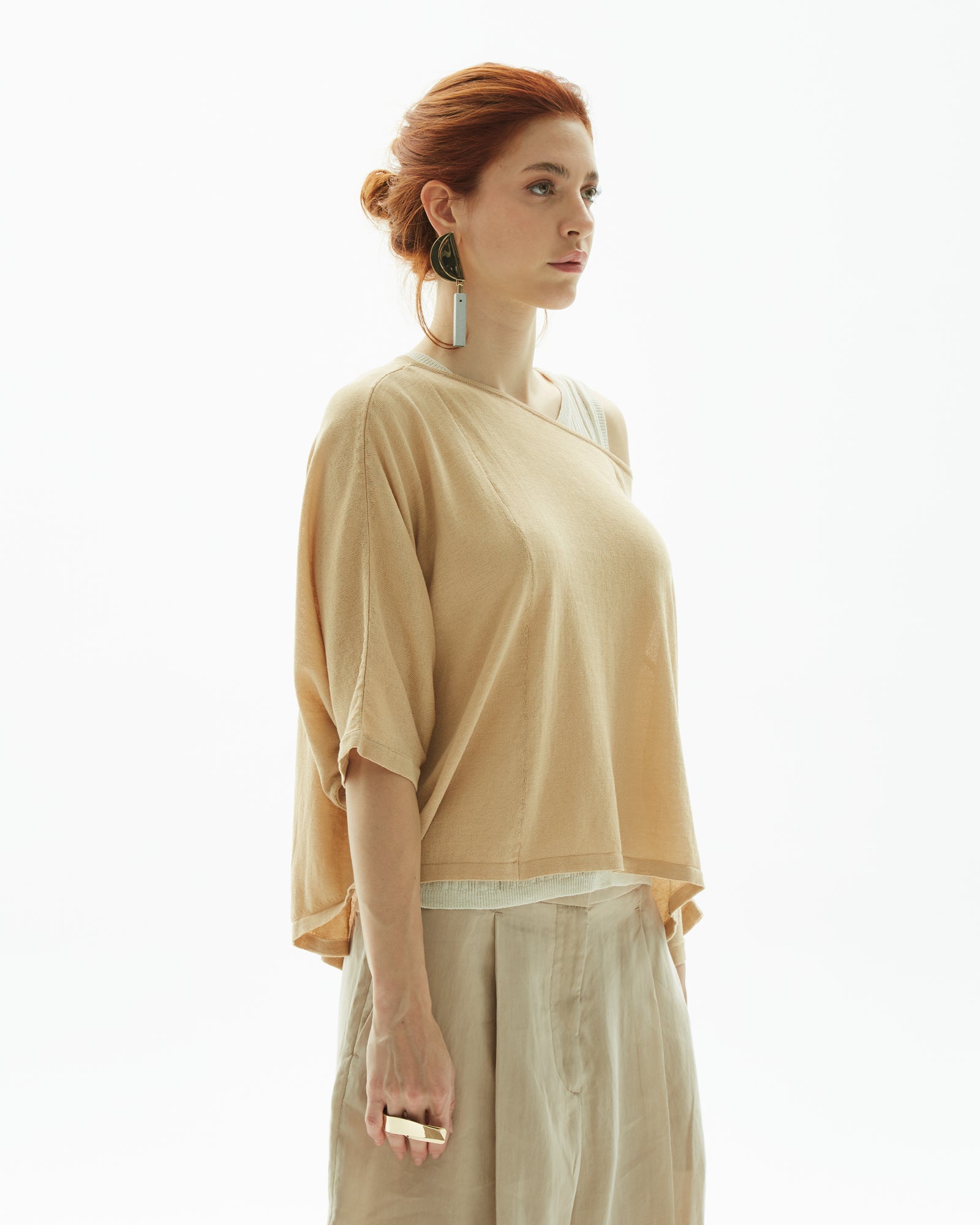 _MALLONI Maglia crepe BEIGE