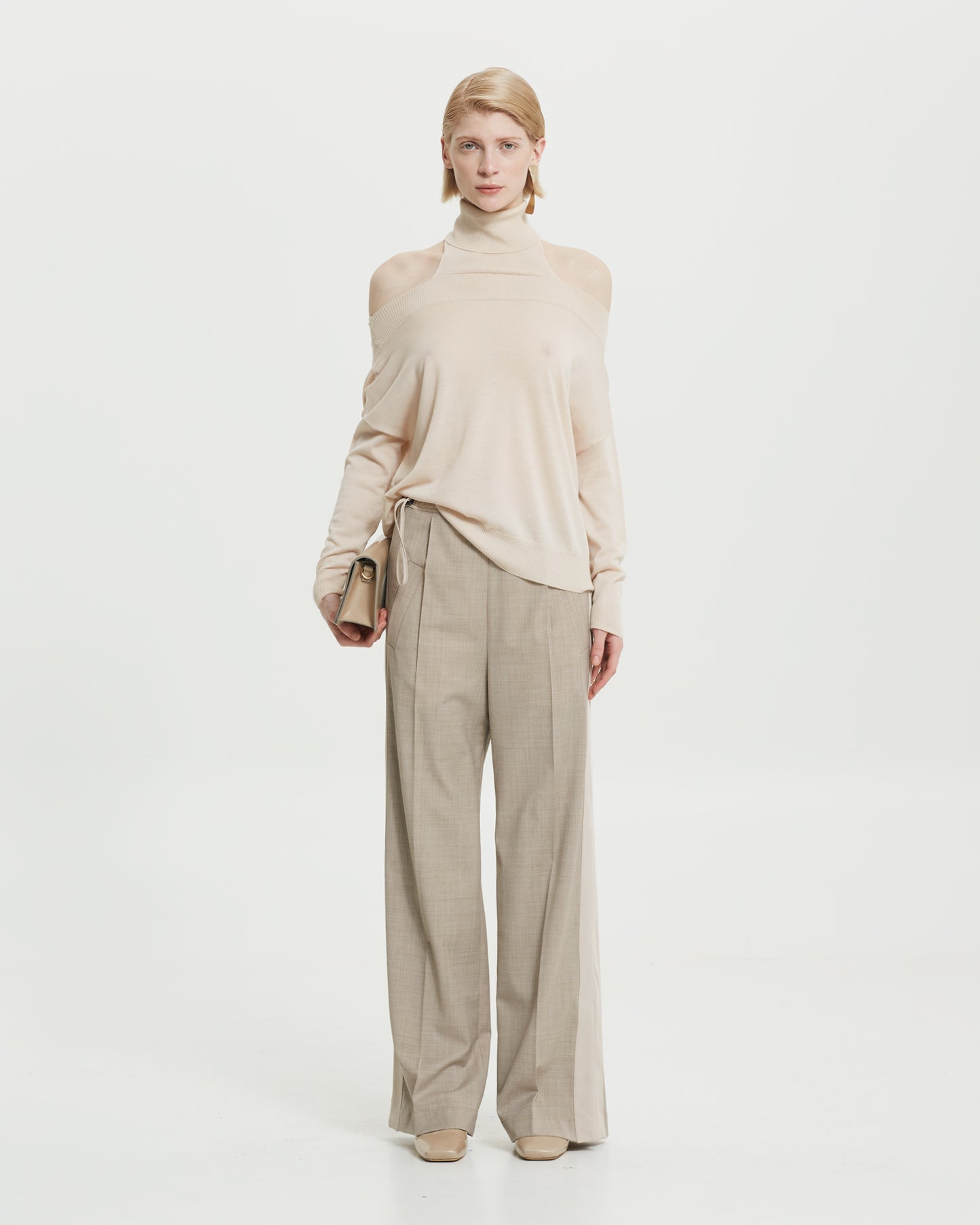 _MALLONI Pantalone Wide-Leg BEIGE