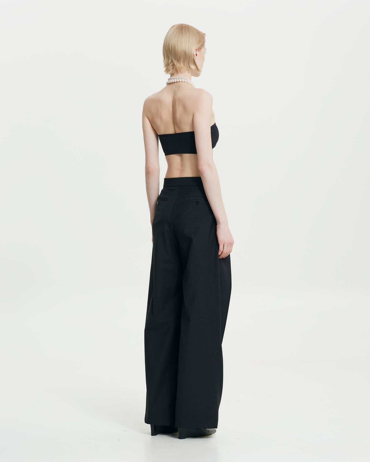 _MALLONI Pantalone Wide-Leg NERO