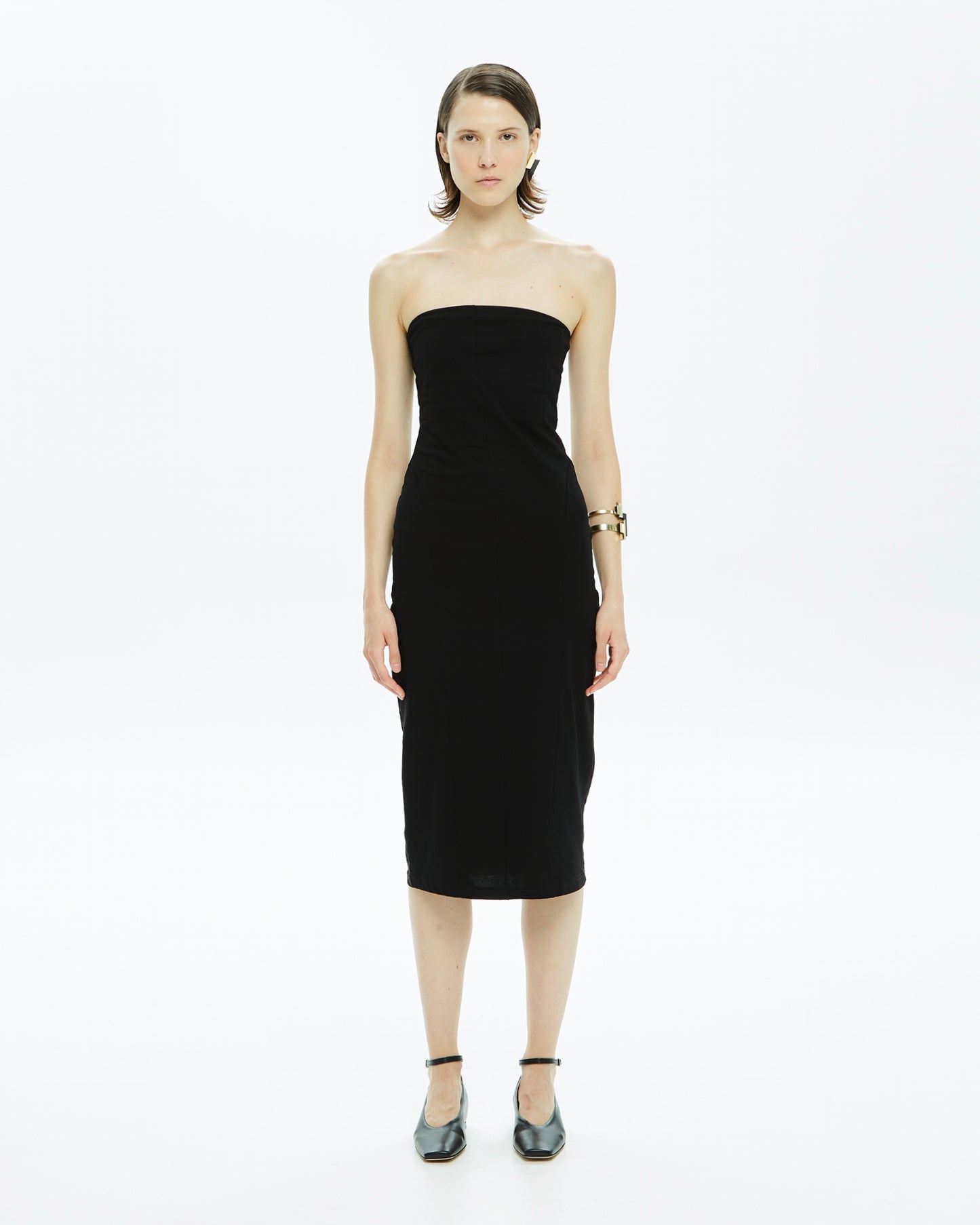 _MALLONI Abito a fascia in jersey NERO