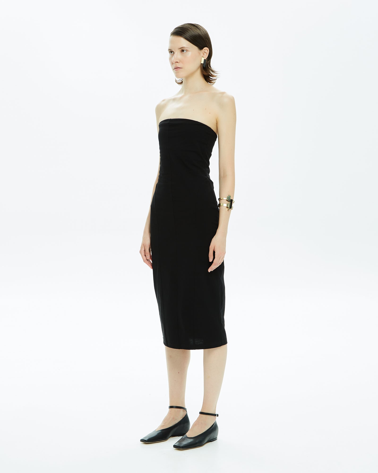 _MALLONI Abito a fascia in jersey NERO