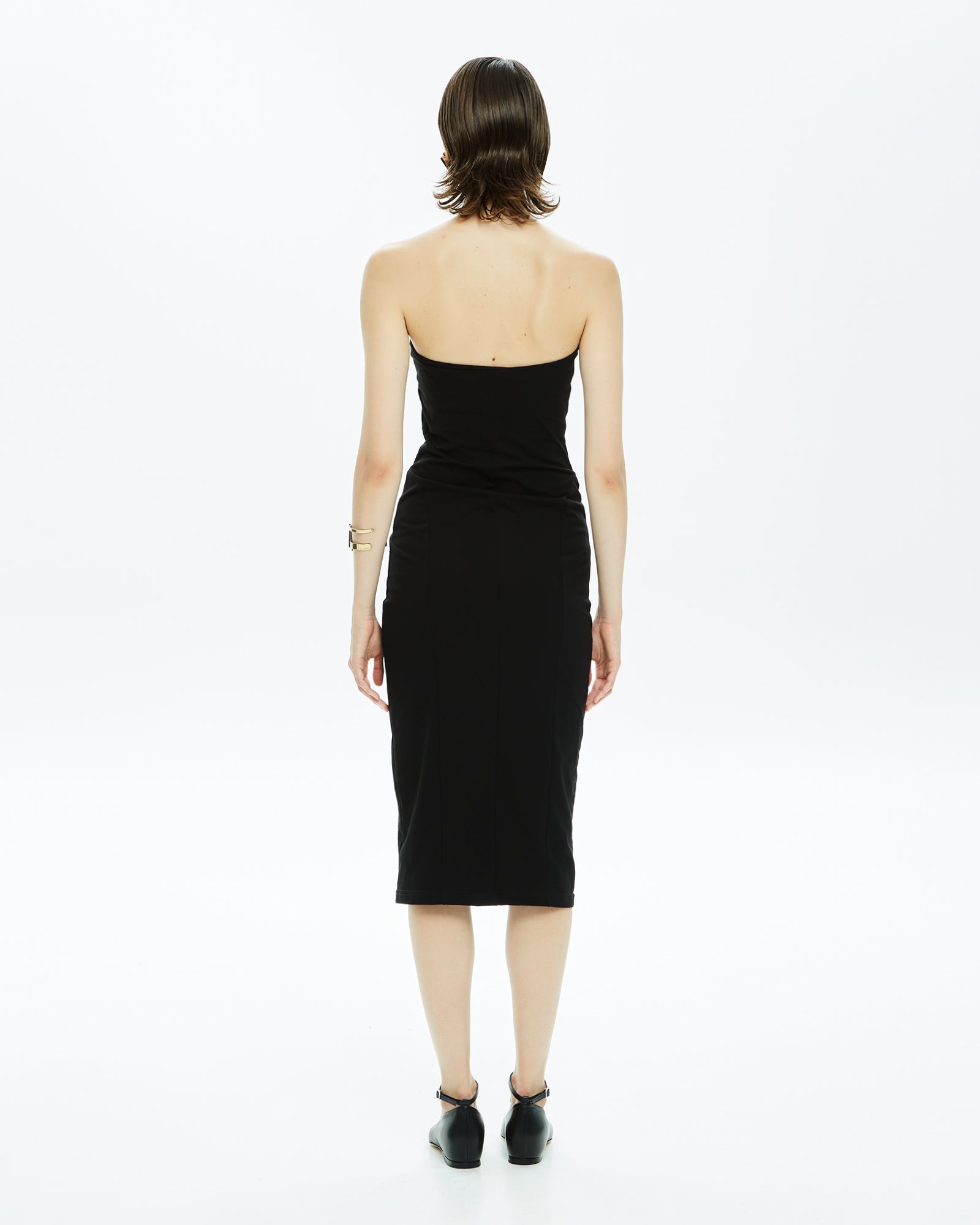 _MALLONI Abito a fascia in jersey NERO