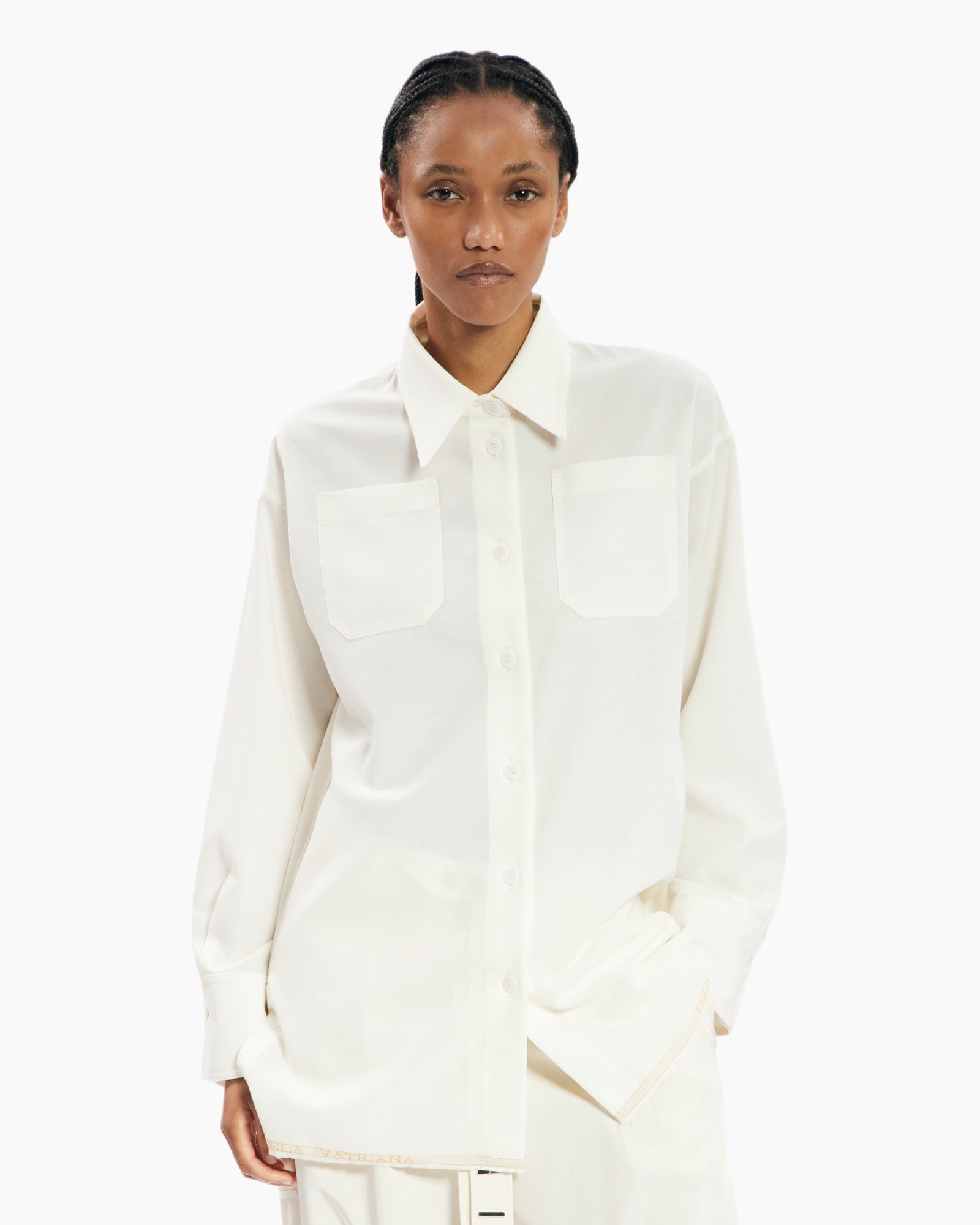 _MALLONI Camicia in tela vaticana BIANCO