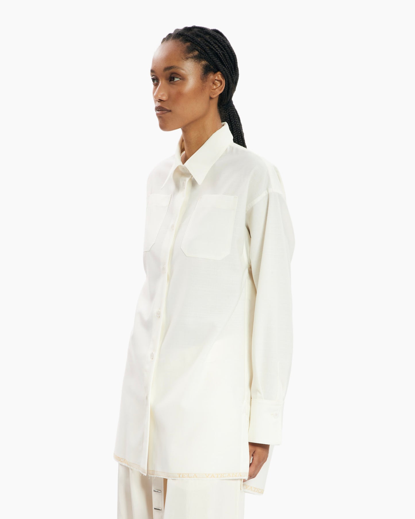 _MALLONI Camicia in tela vaticana BIANCO