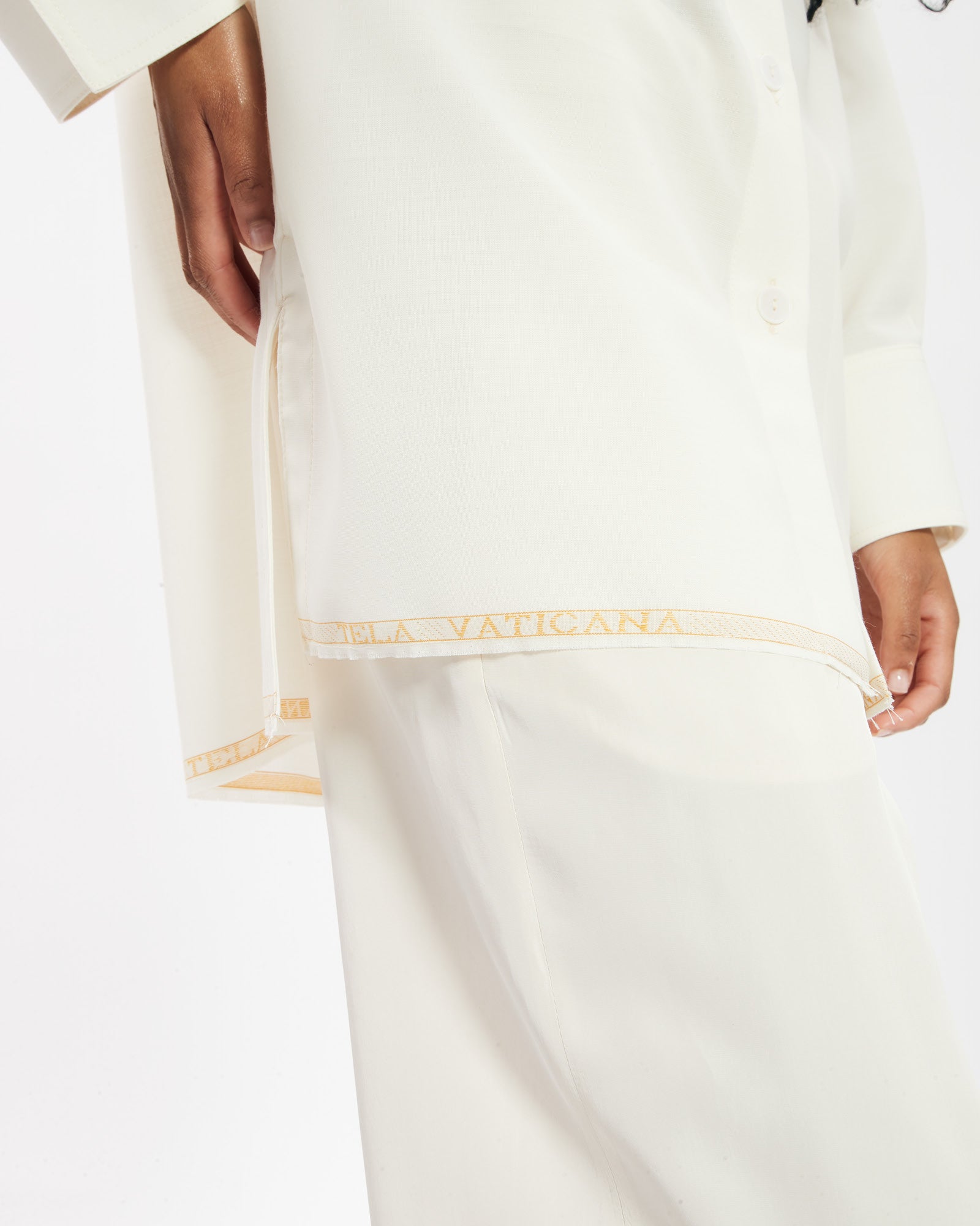 _MALLONI Camicia in tela vaticana BIANCO