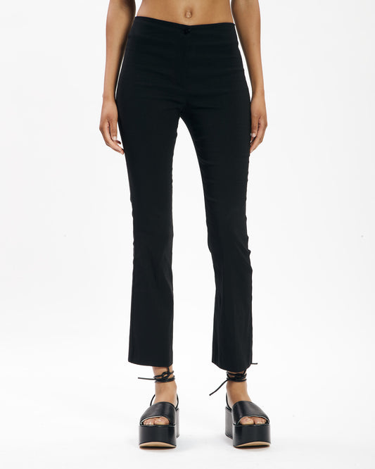 _MALLONI Pantalone in lino-stretch NERO