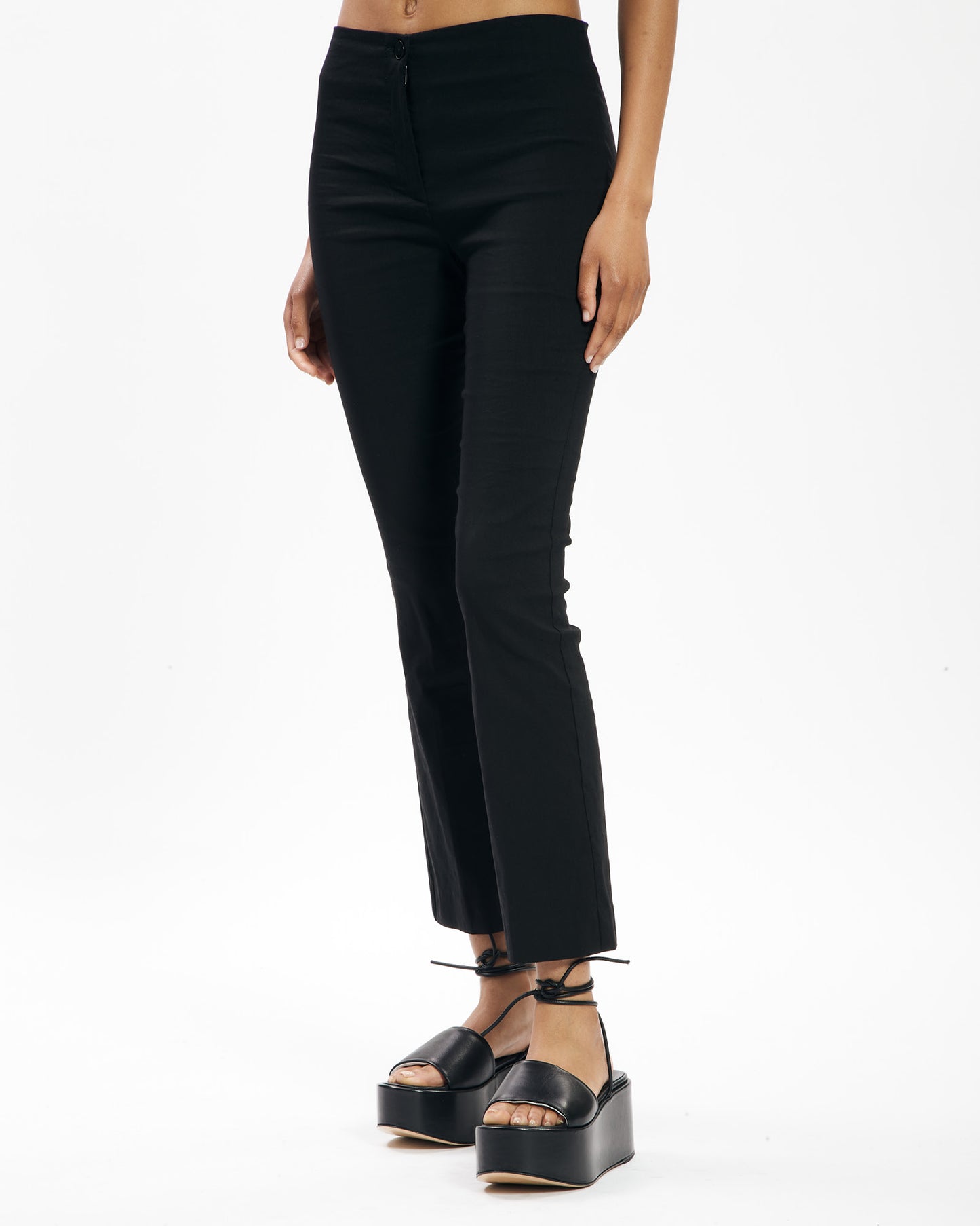 _MALLONI Pantalone in lino-stretch NERO