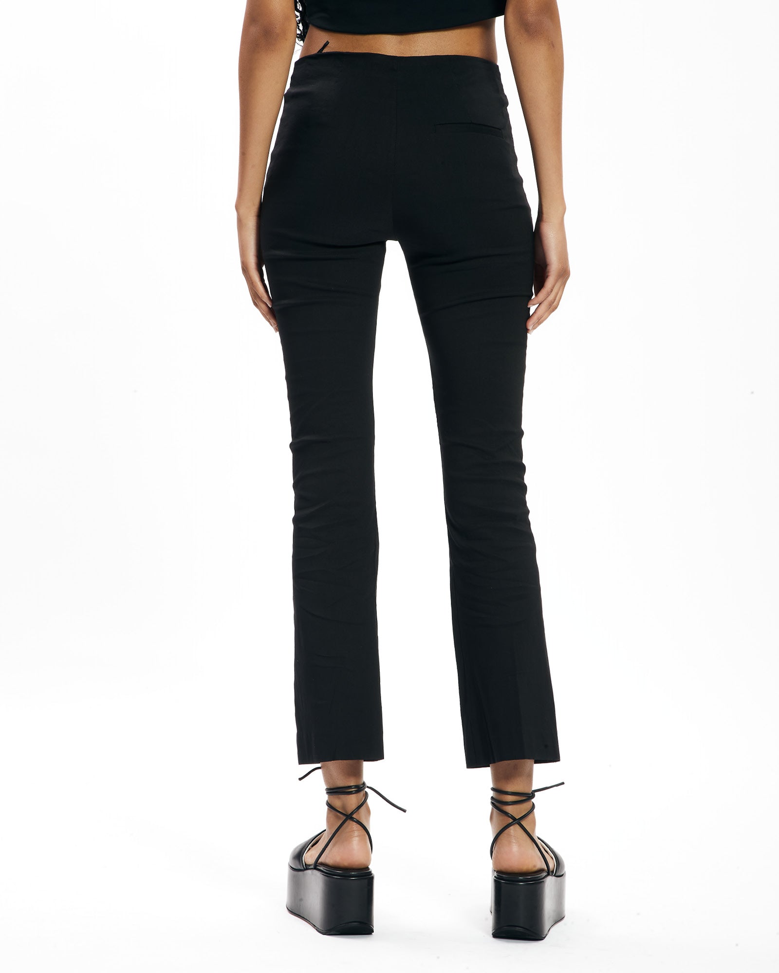 _MALLONI Pantalone in lino-stretch NERO