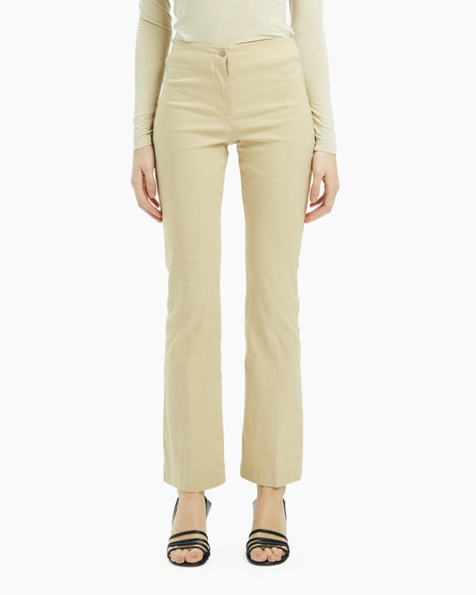 _MALLONI Pantalone in lino-stretch BEIGE