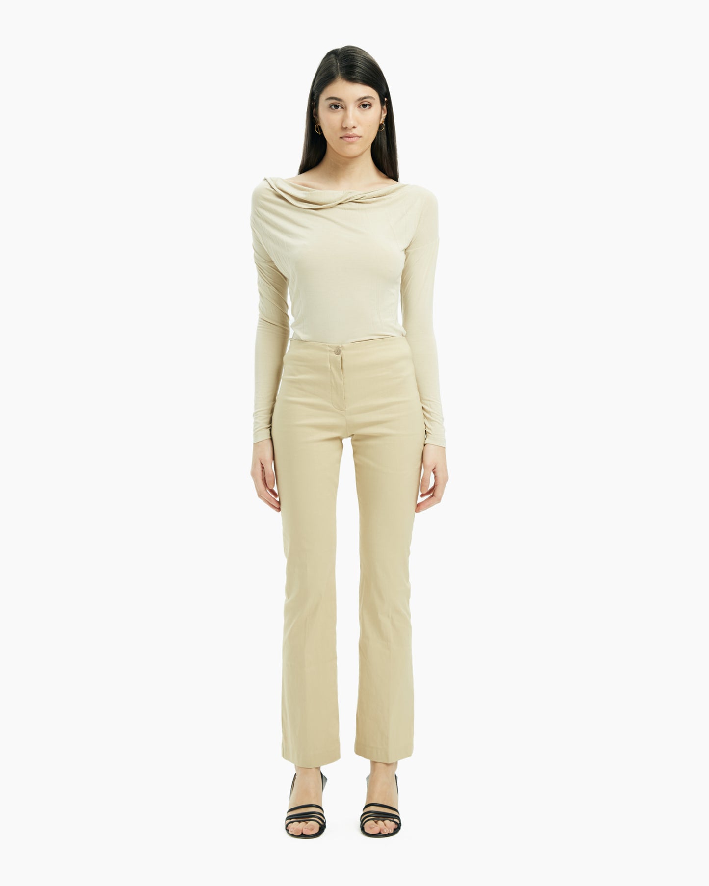 _MALLONI Pantalone in lino-stretch BEIGE