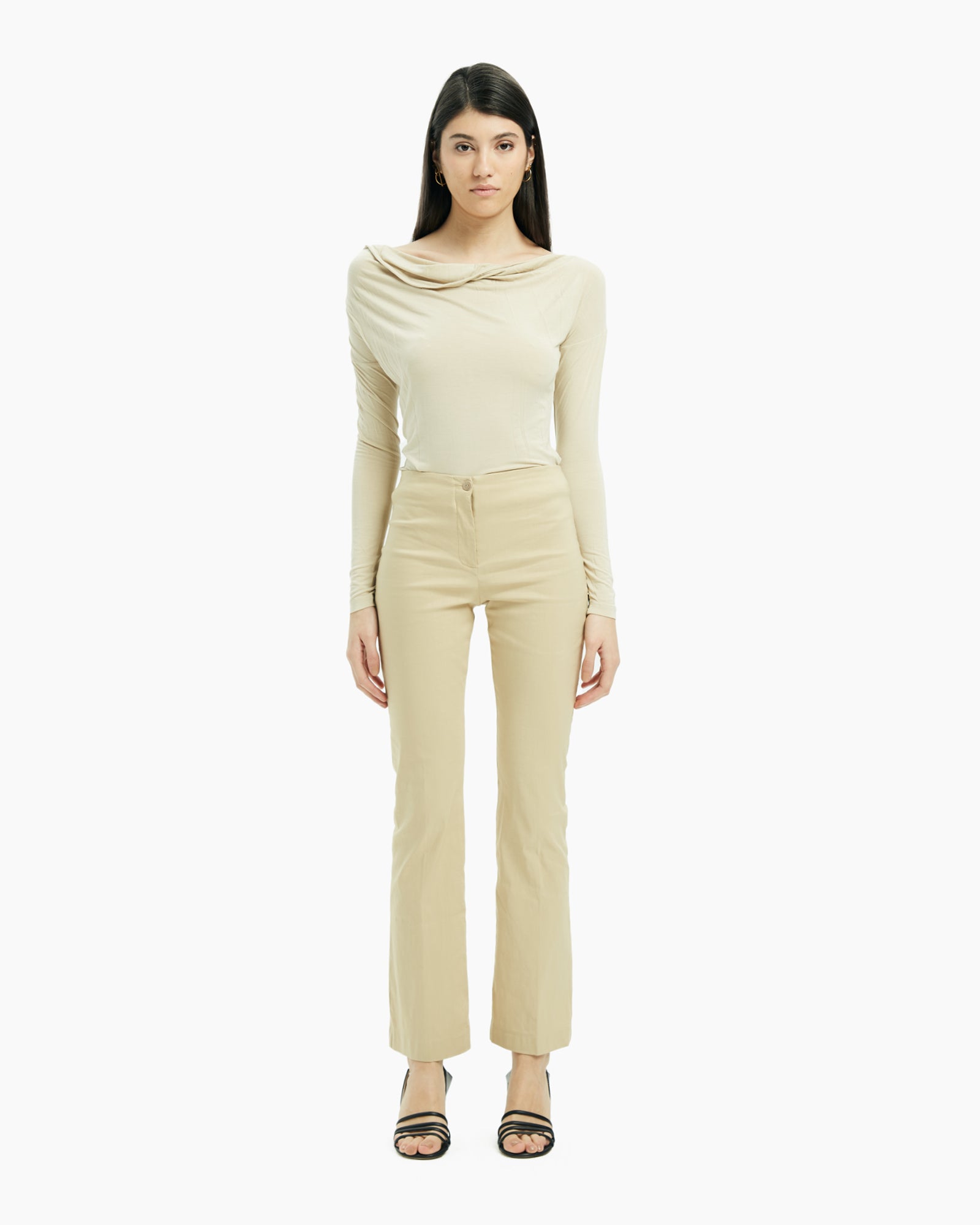 _MALLONI Pantalone in lino-stretch BEIGE