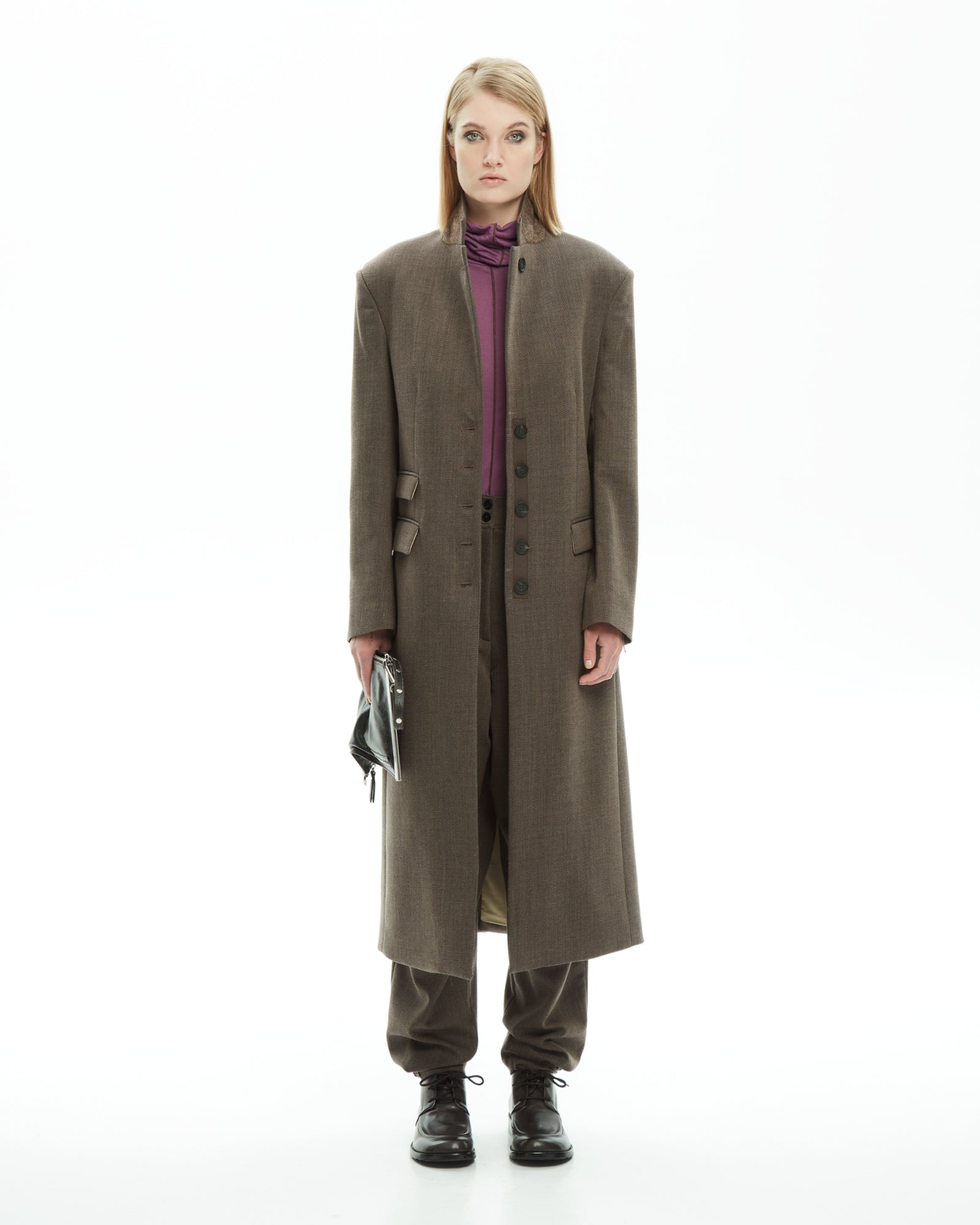 _MALLONI Cappotto sartoriale MARRONE