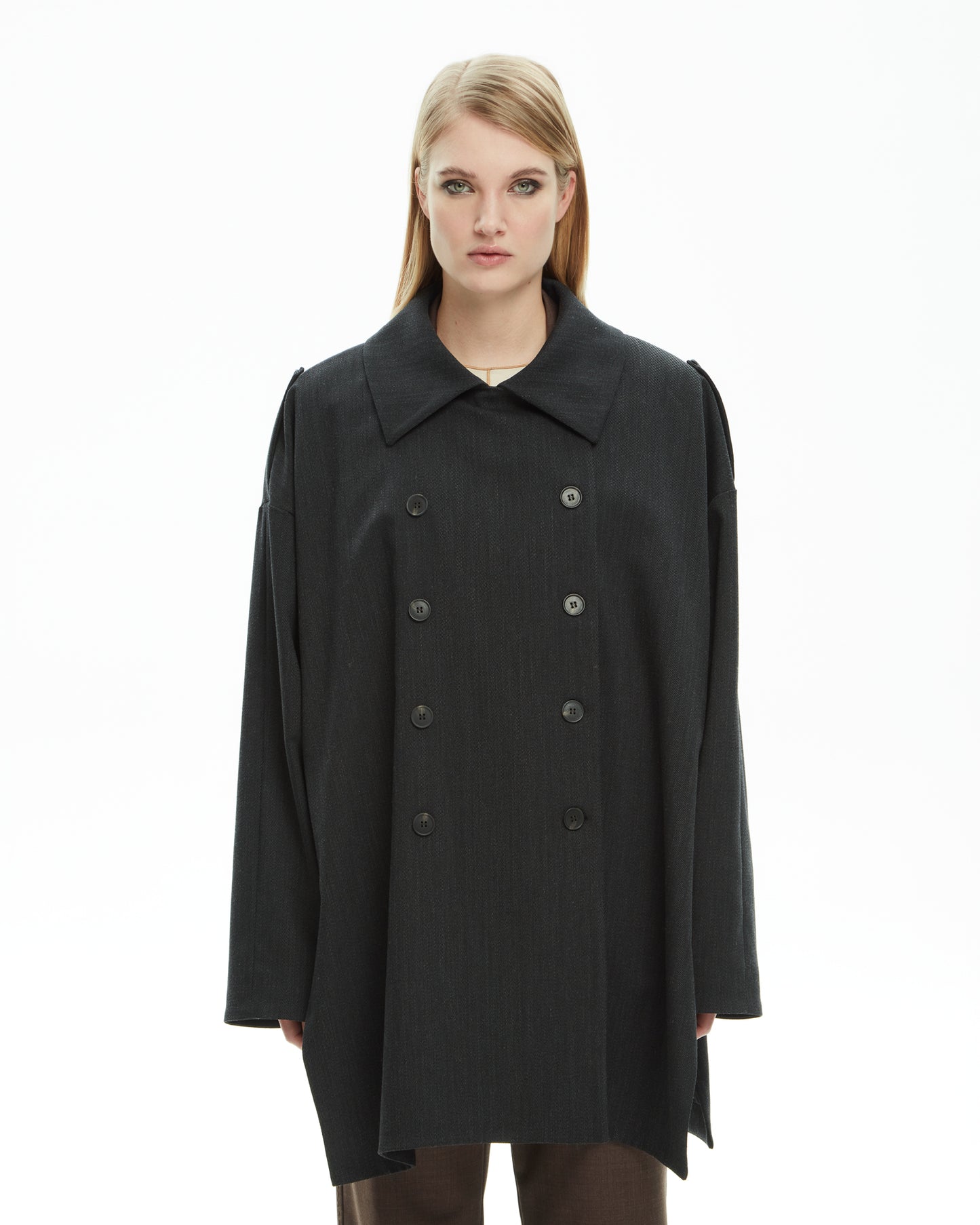 _MALLONI Capospalla doppiopetto oversize NERO