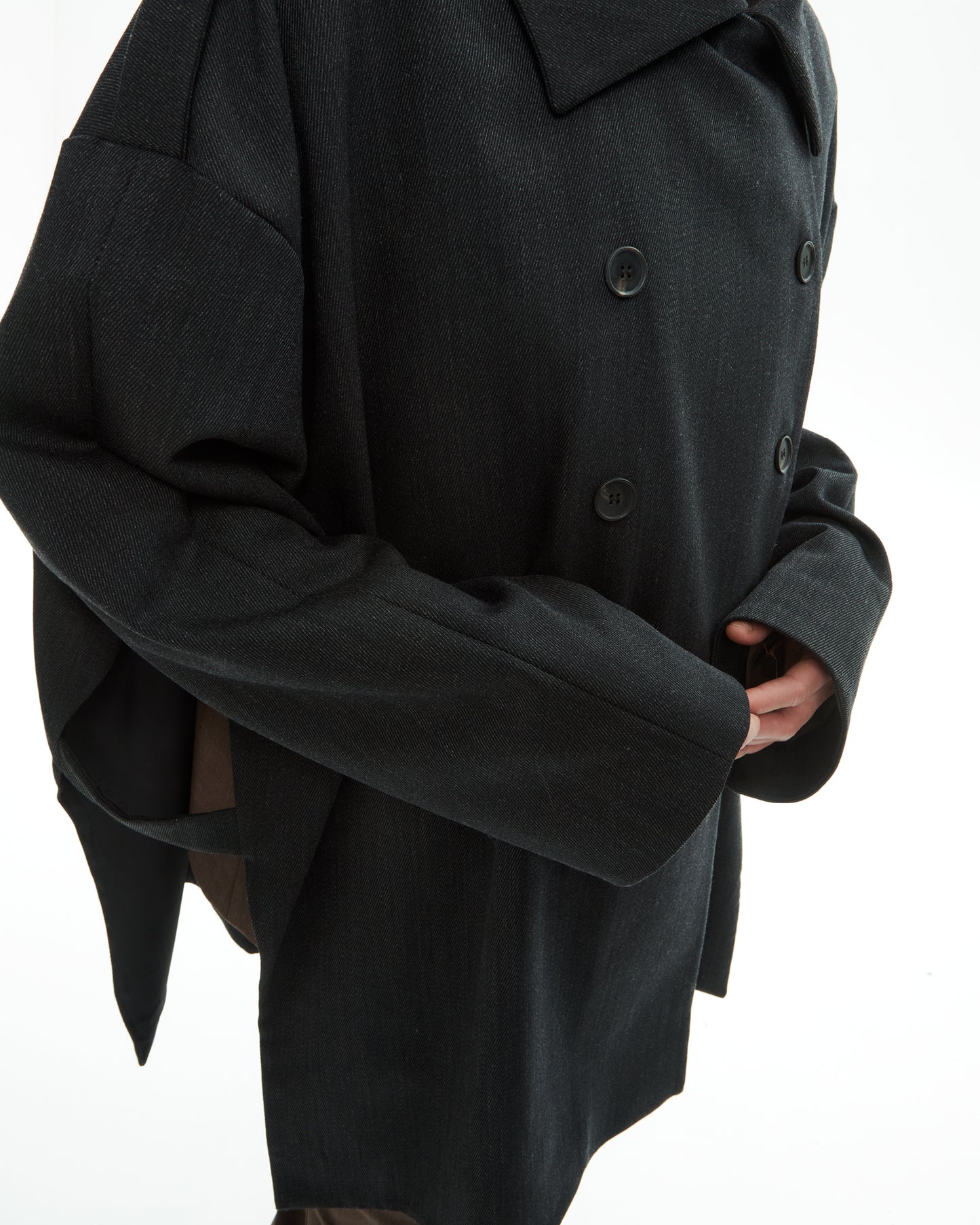 _MALLONI Capospalla doppiopetto oversize NERO