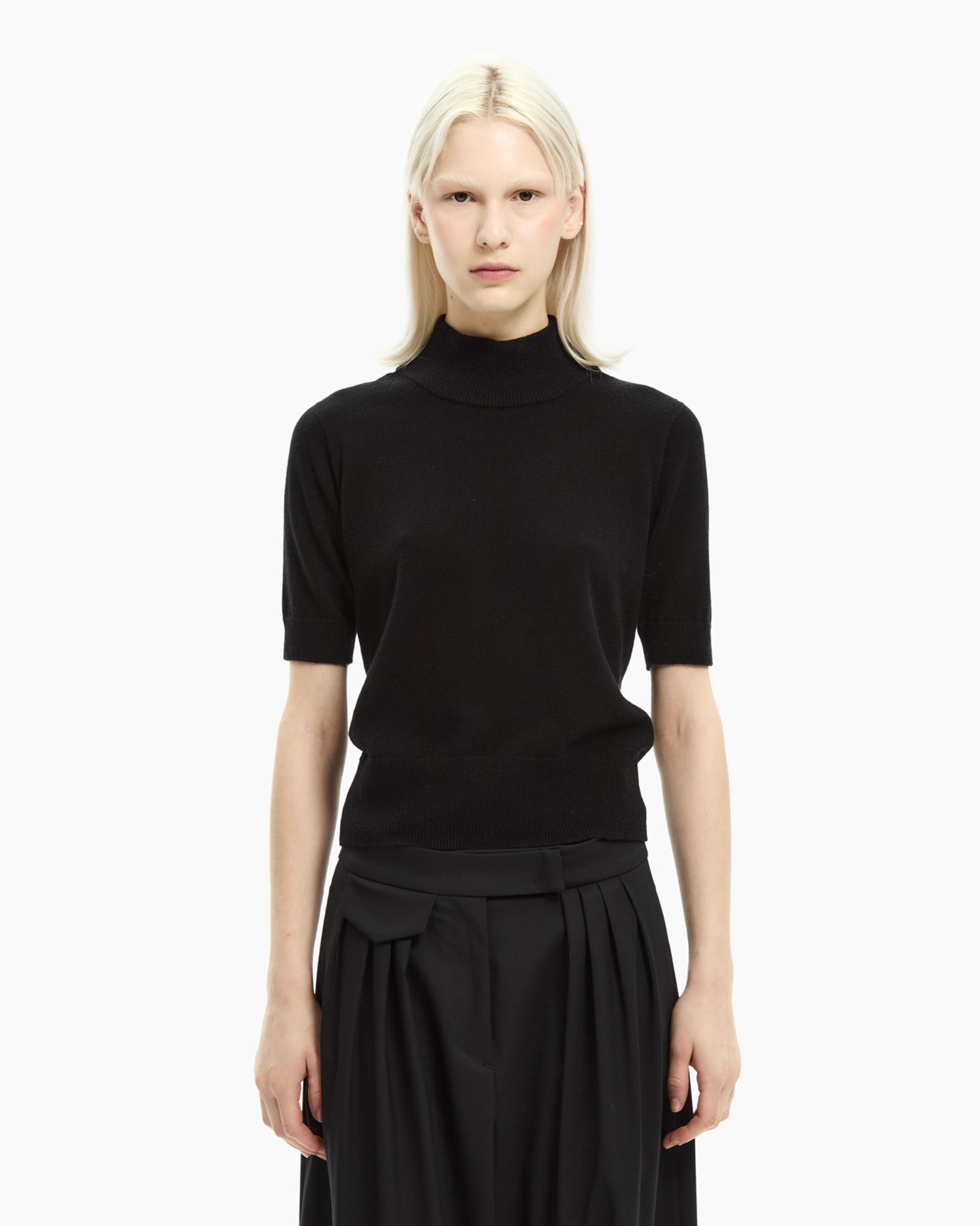 _MALLONI T-shirt collo alto NERO