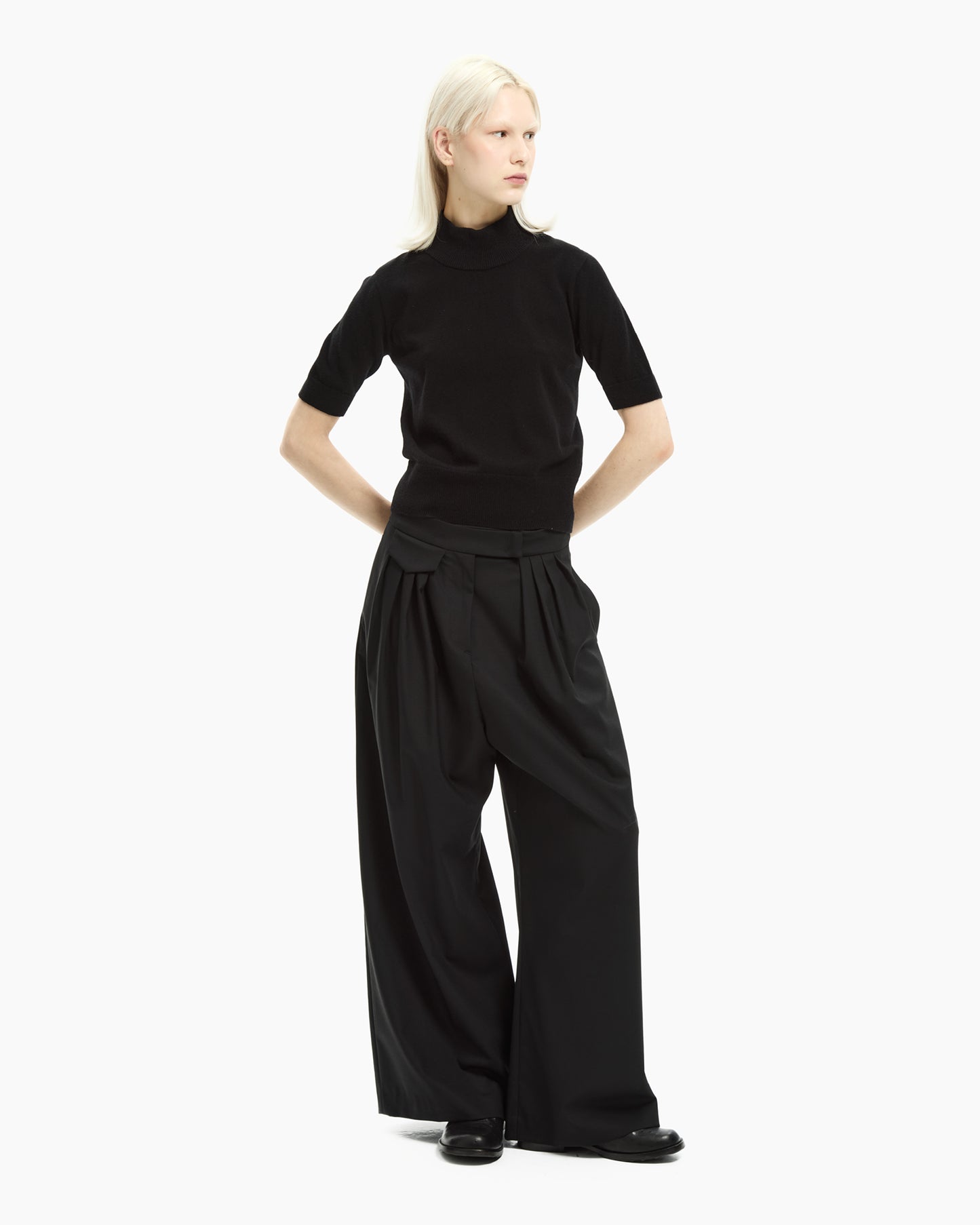_MALLONI T-shirt collo alto NERO