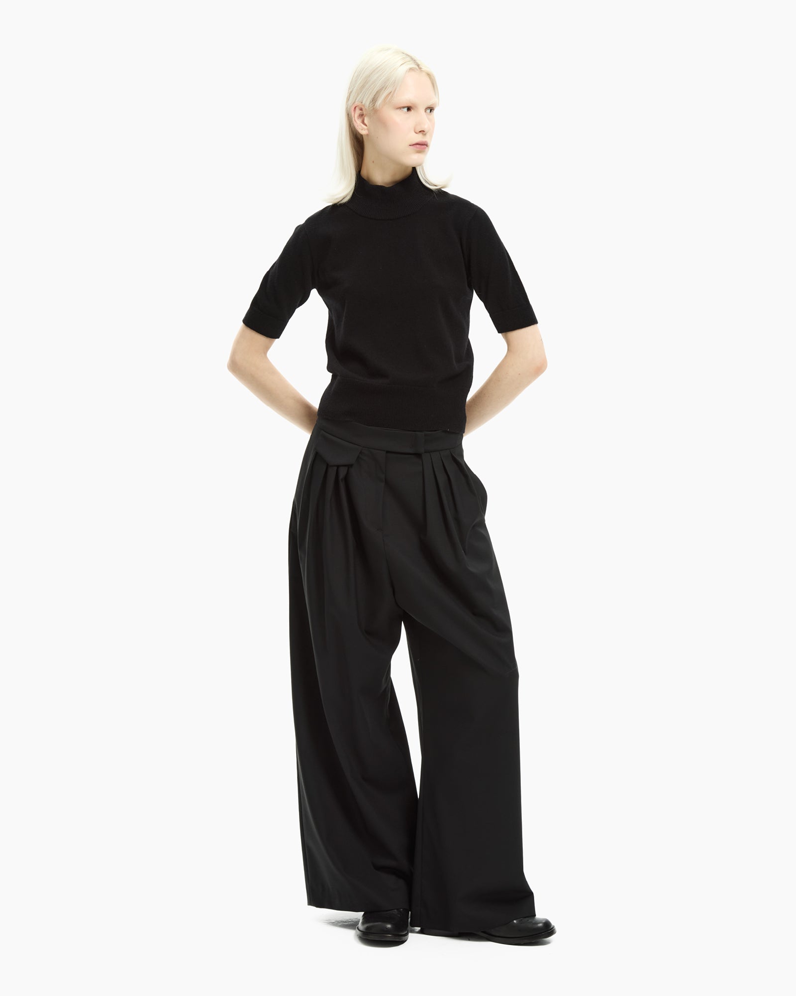 _MALLONI T-shirt collo alto NERO