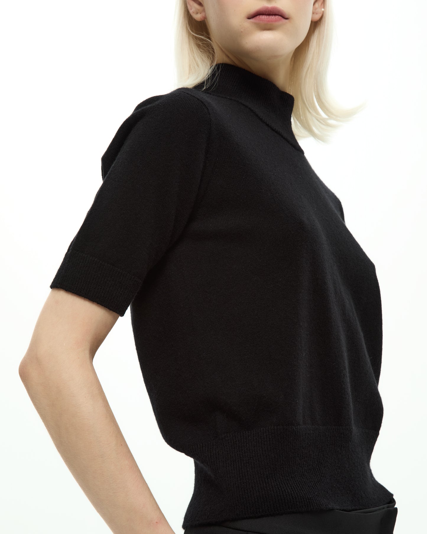 _MALLONI T-shirt collo alto NERO