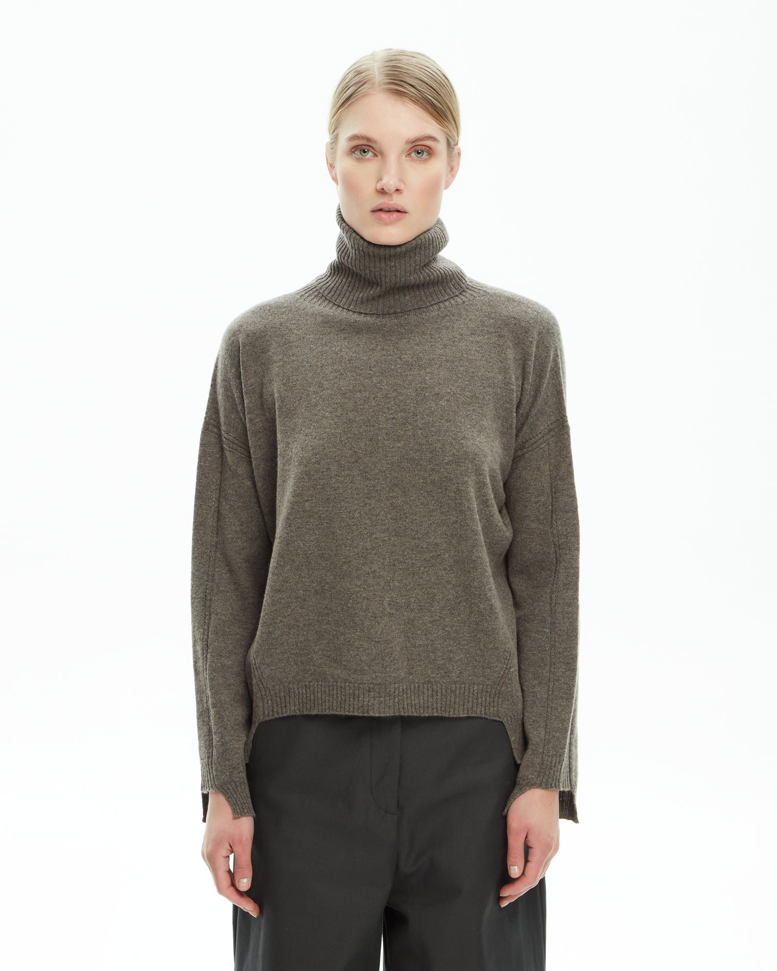 _MALLONI Maglia dolcevita TORTORA