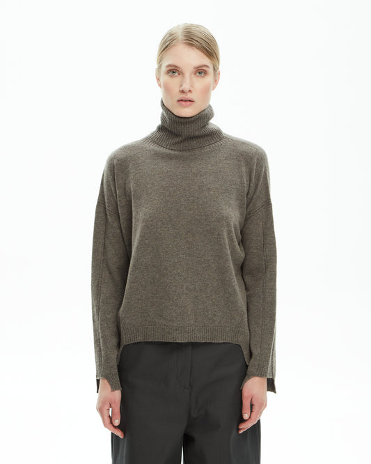 _MALLONI Maglia dolcevita TORTORA