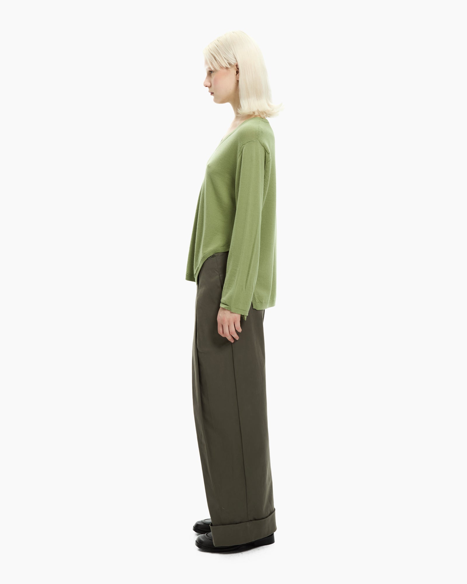 _MALLONI Maglia con scollo a V VERDE