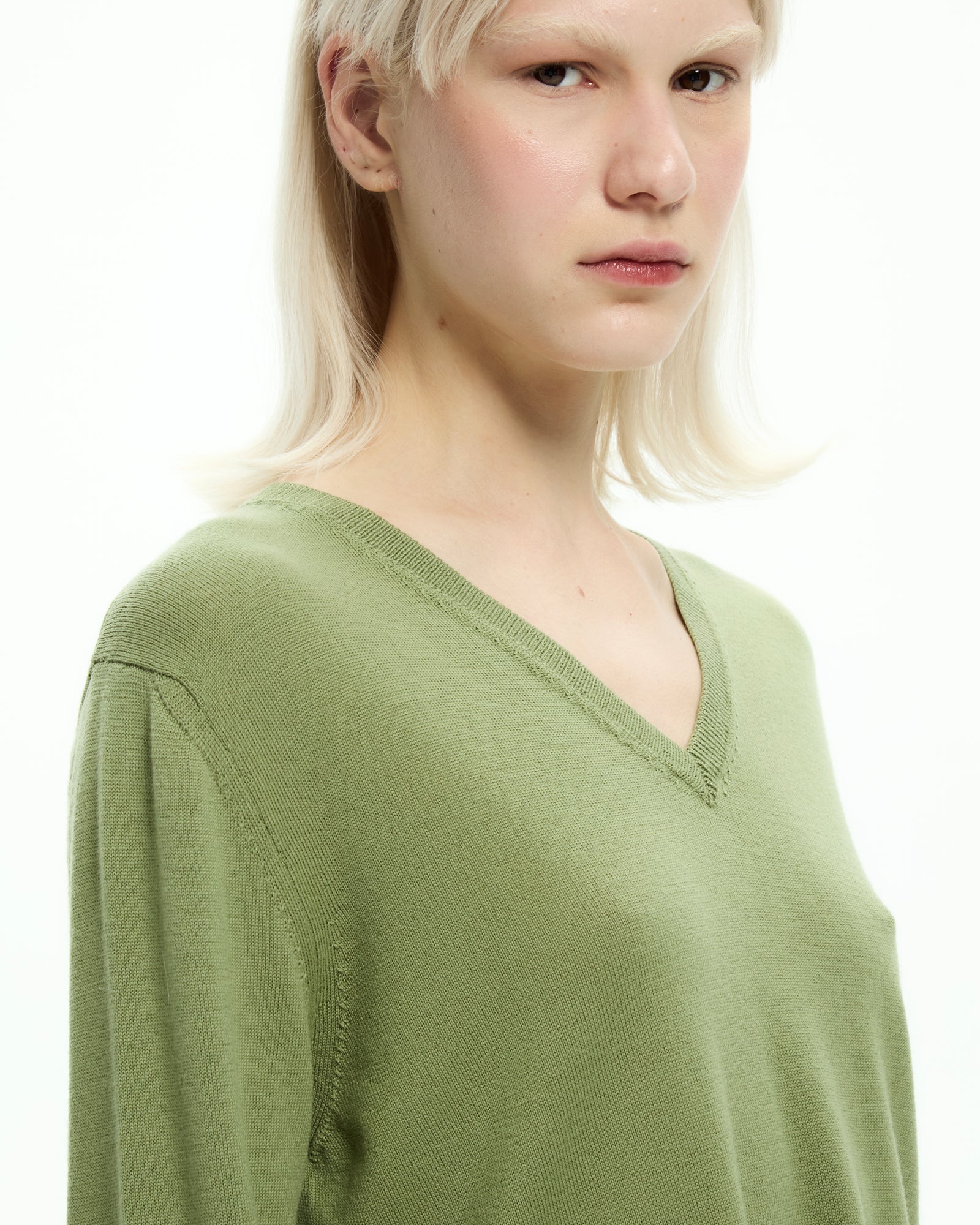 _MALLONI Maglia con scollo a V VERDE