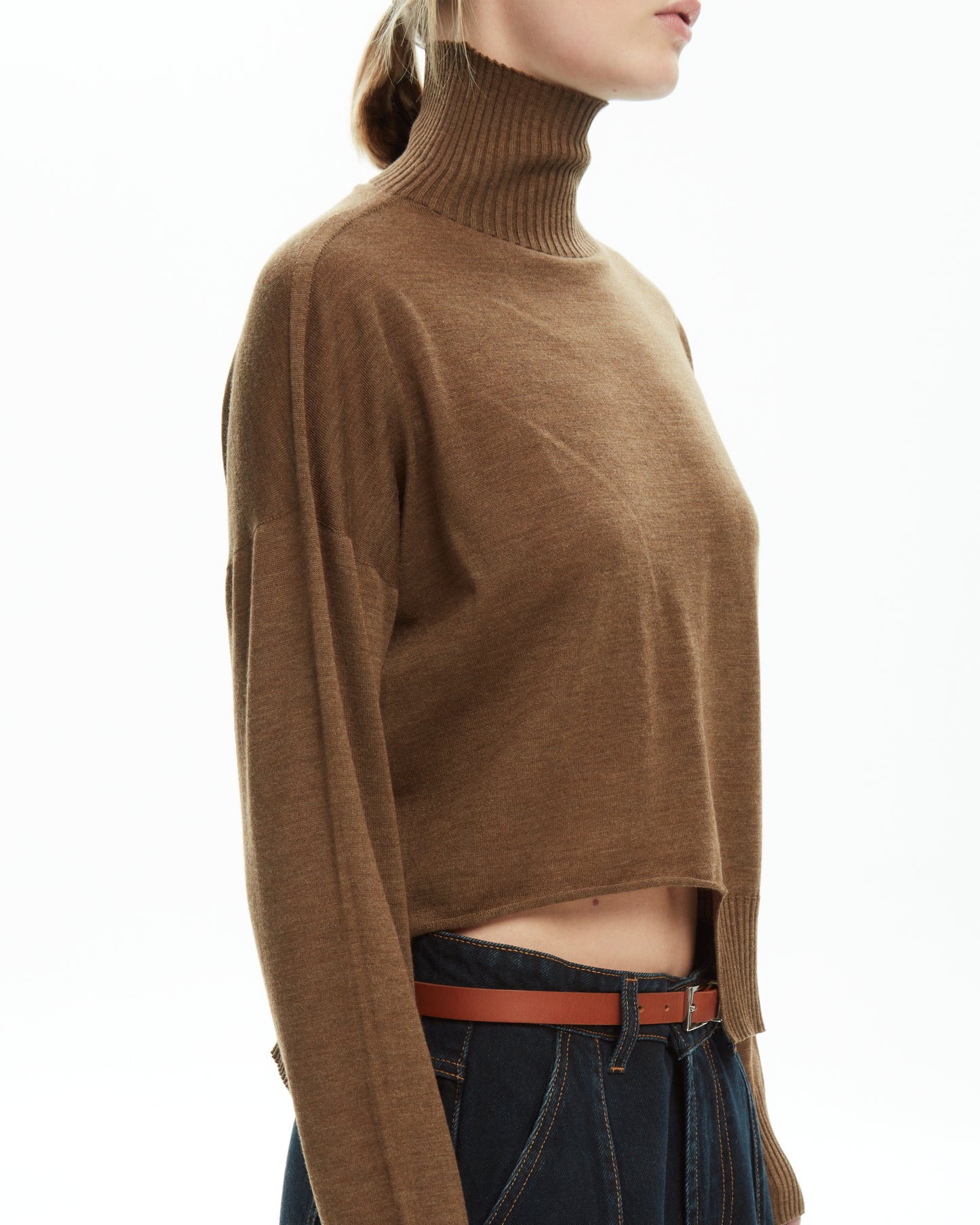 _MALLONI Maglia in lana MARRONE