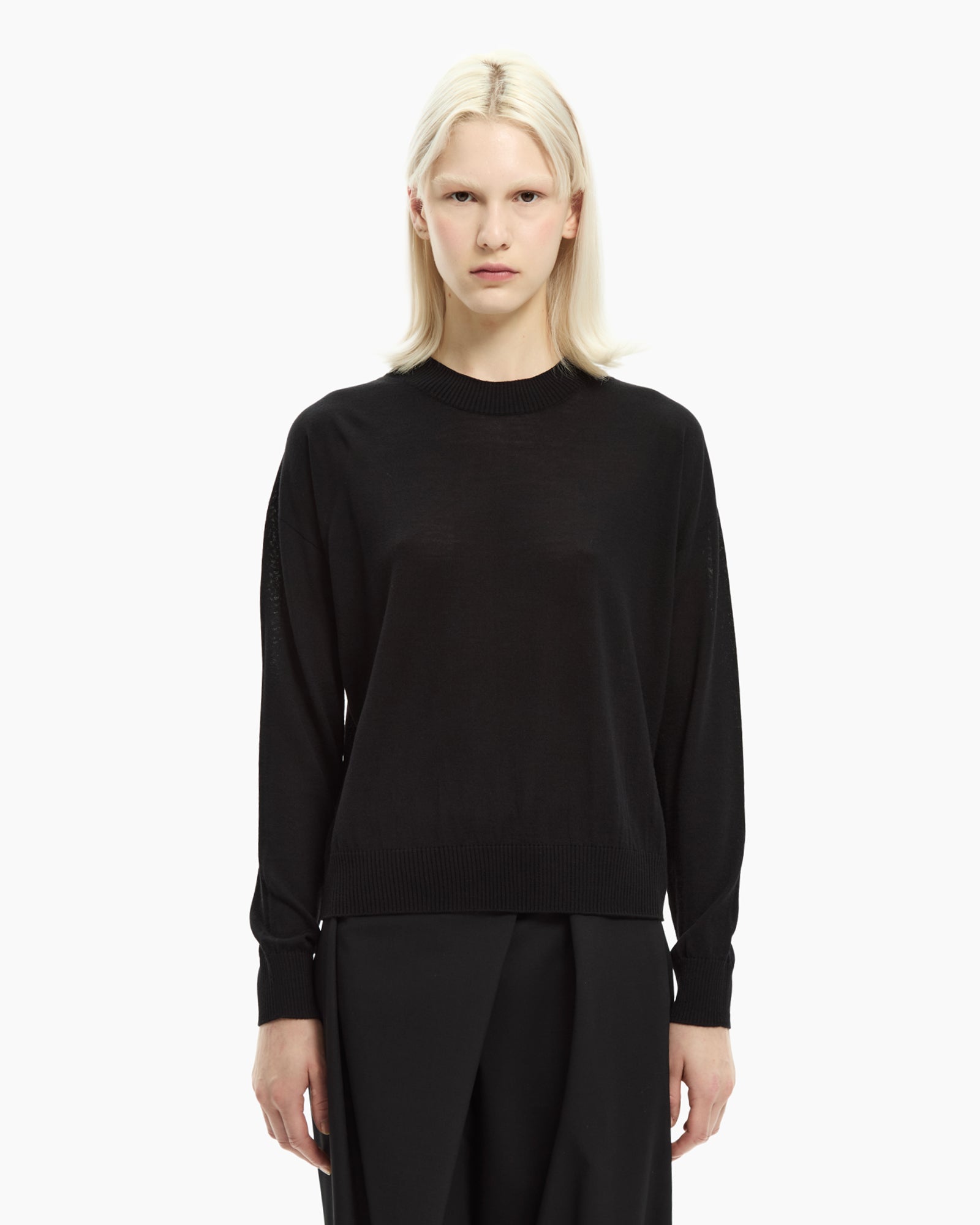 _MALLONI Maglia girocollo NERO