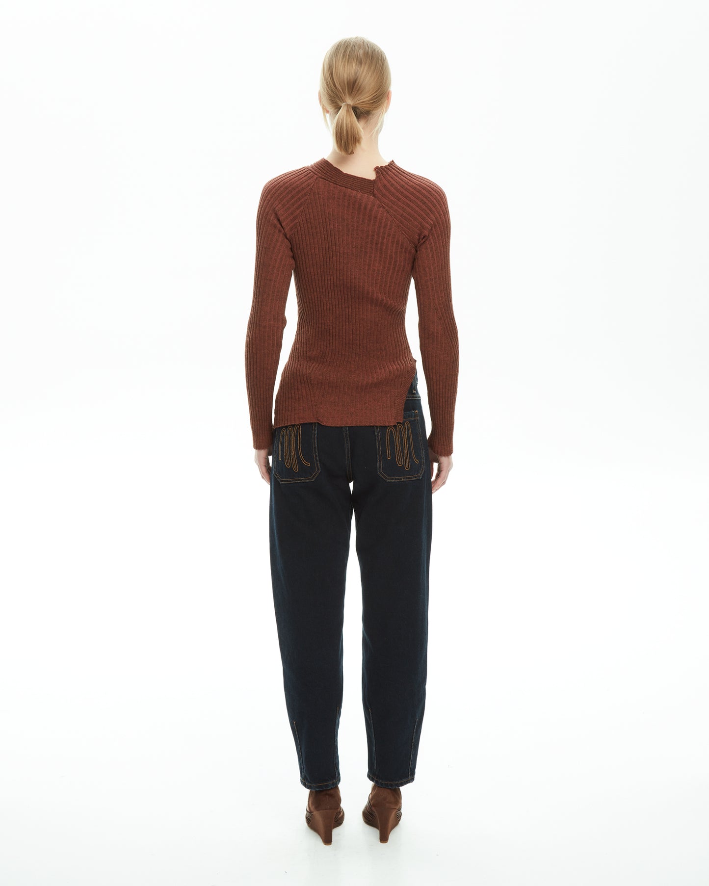 _MALLONI Maglia con cut-out MARRONE