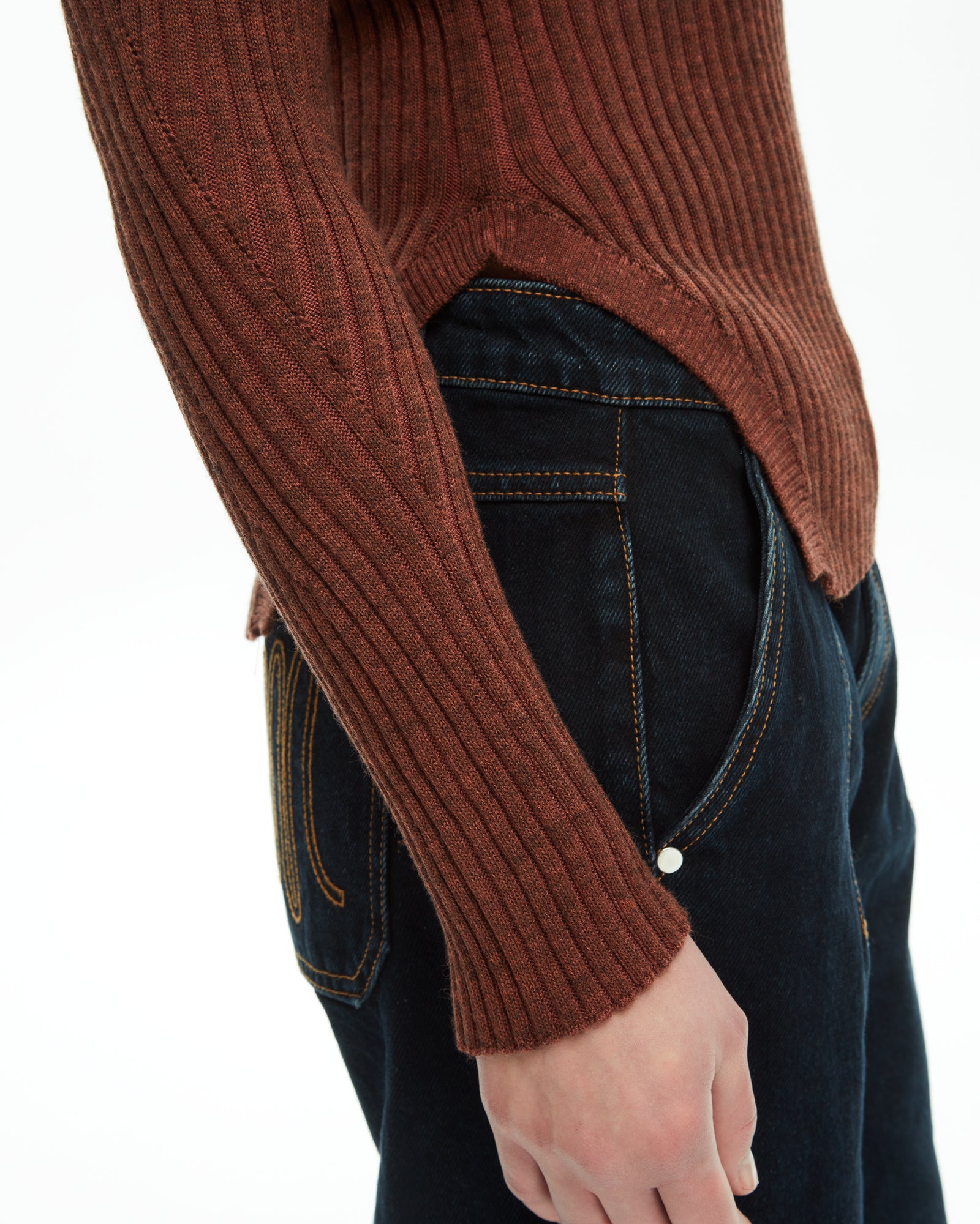 _MALLONI Maglia con cut-out MARRONE
