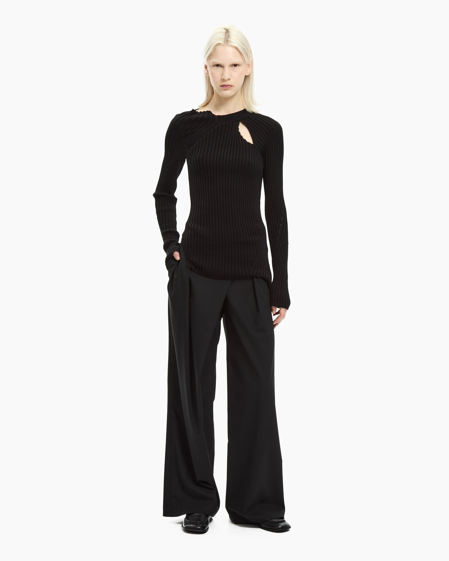 _MALLONI Maglia con cut-out NERO