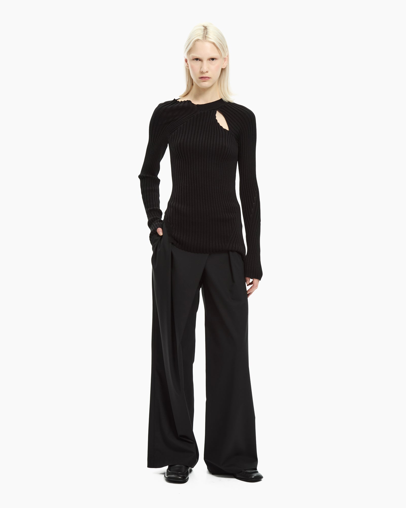 _MALLONI Maglia con cut-out NERO
