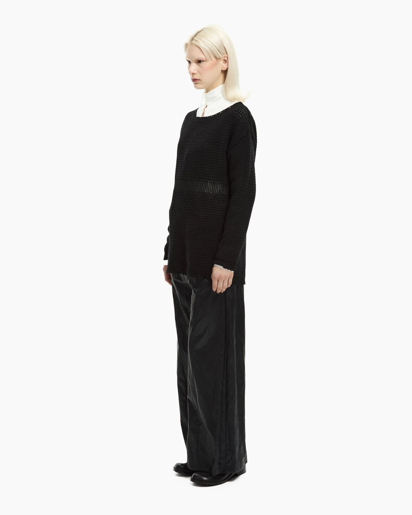 _MALLONI Maglia in filato mèlange NERO