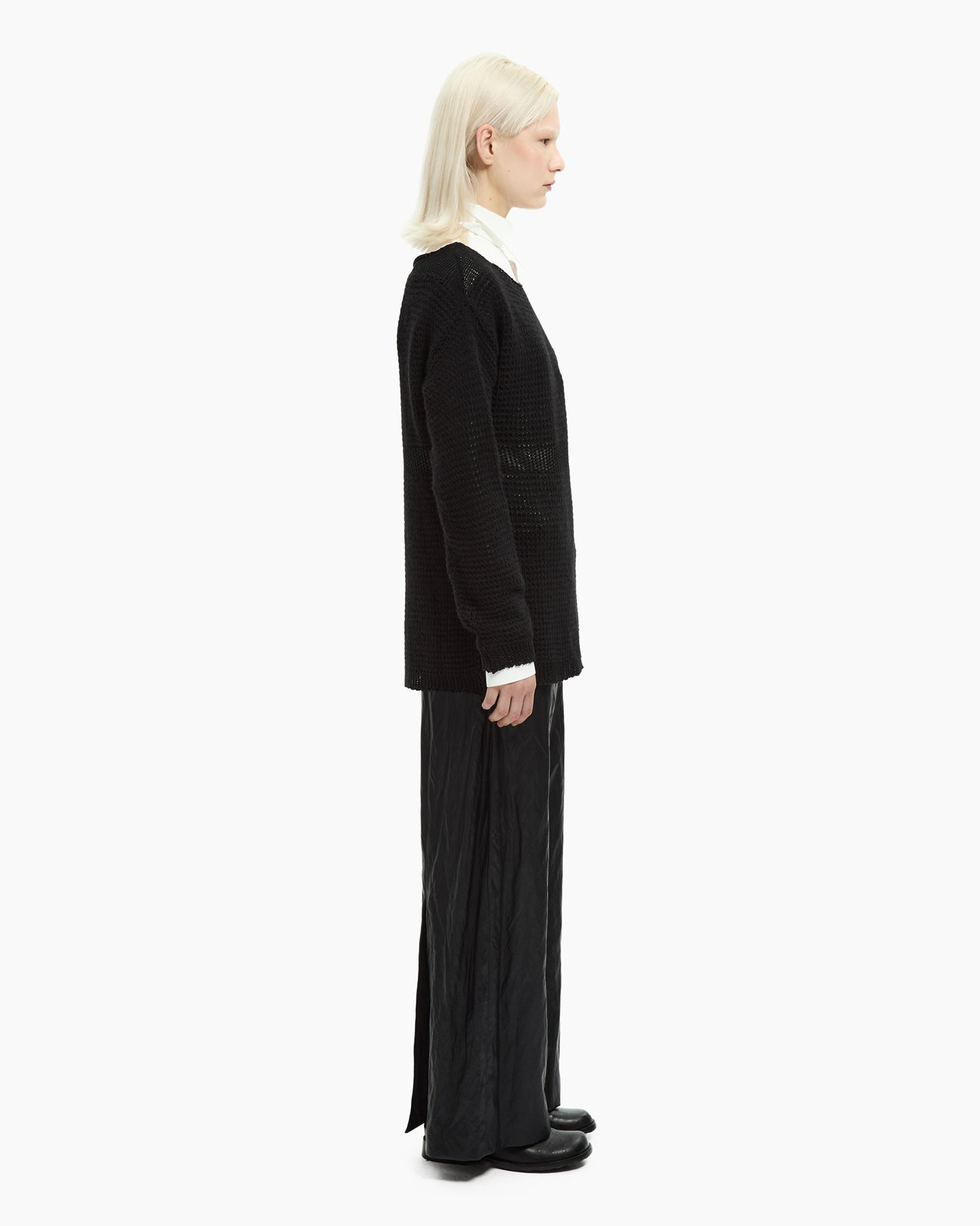_MALLONI Maglia in filato mèlange NERO