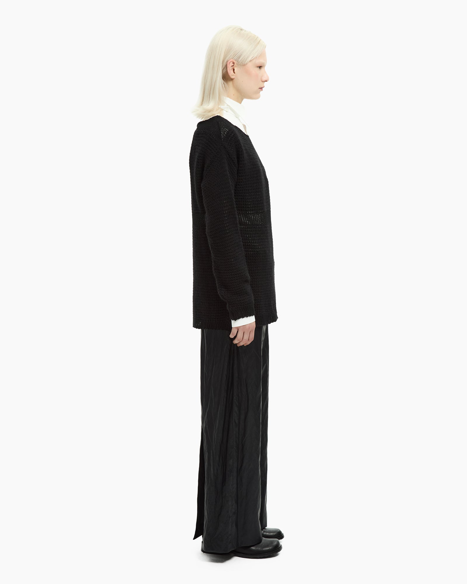 _MALLONI Maglia in filato mèlange NERO