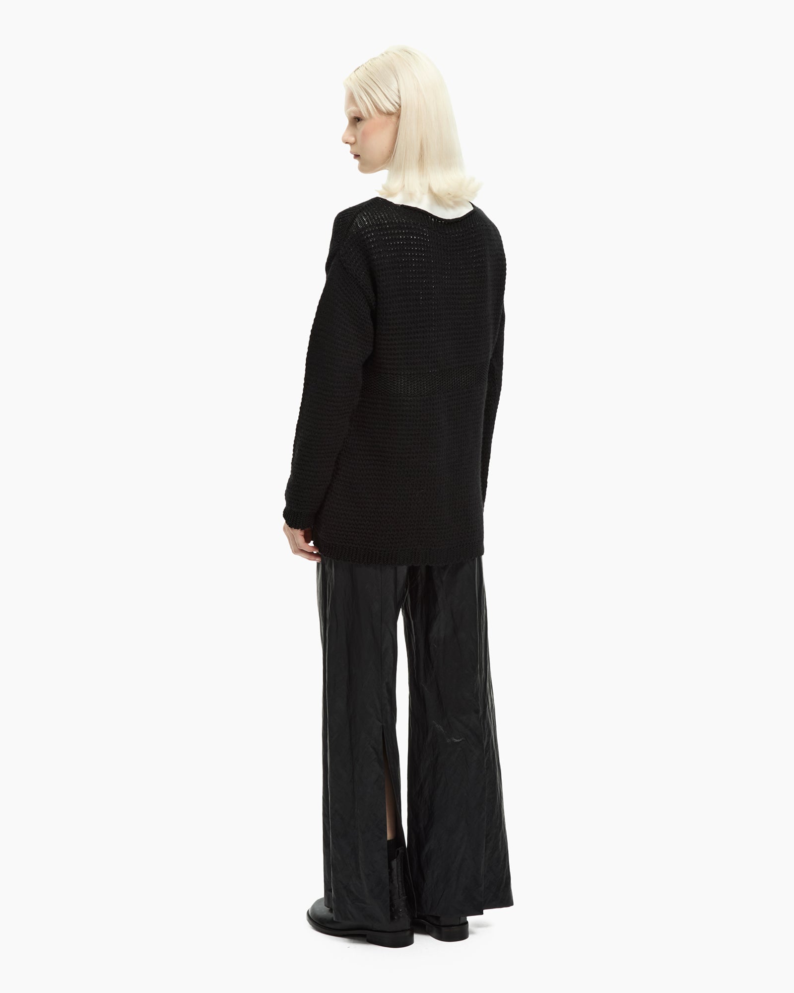 _MALLONI Maglia in filato mèlange NERO
