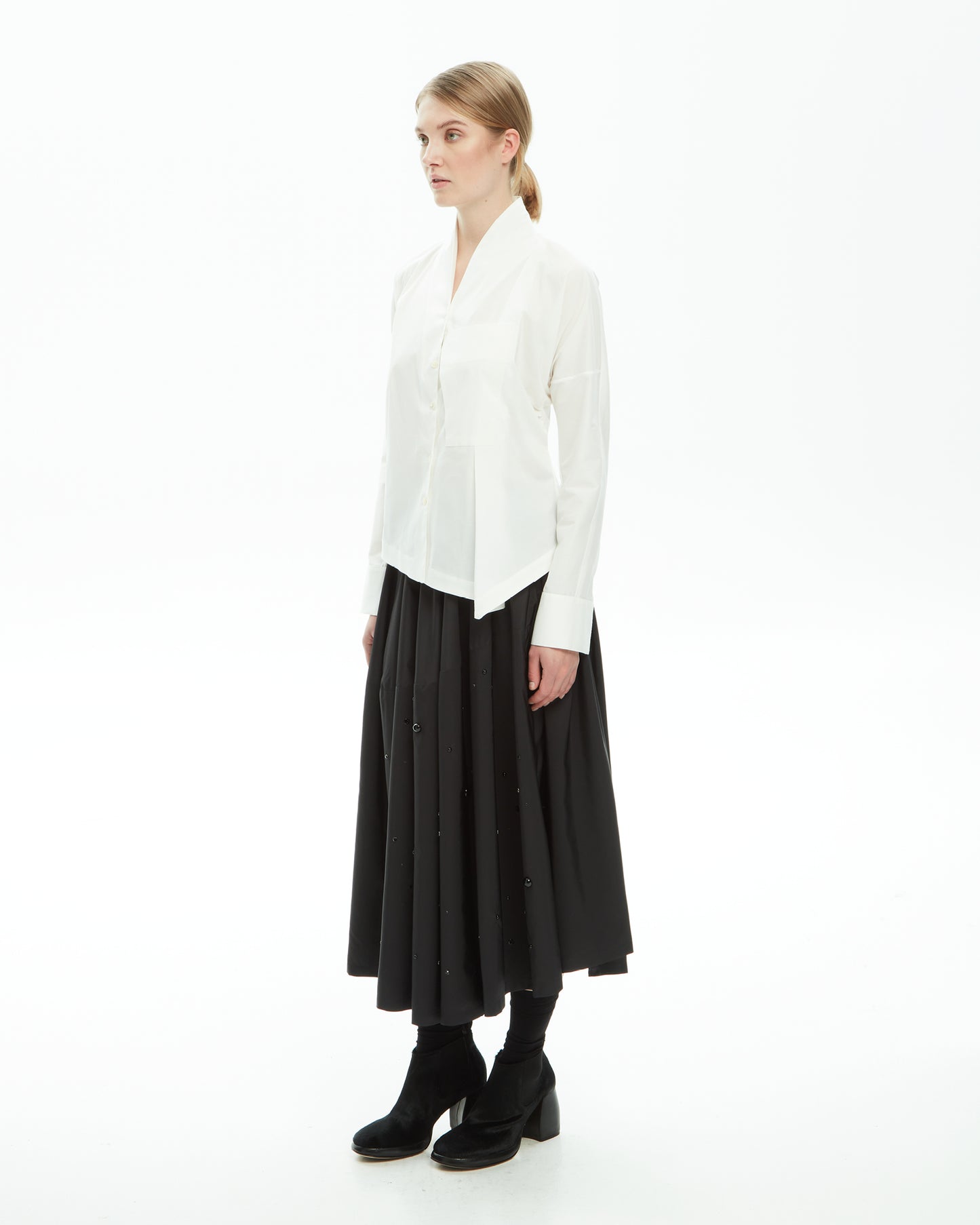 _MALLONI Camicia asimmetrica BIANCO