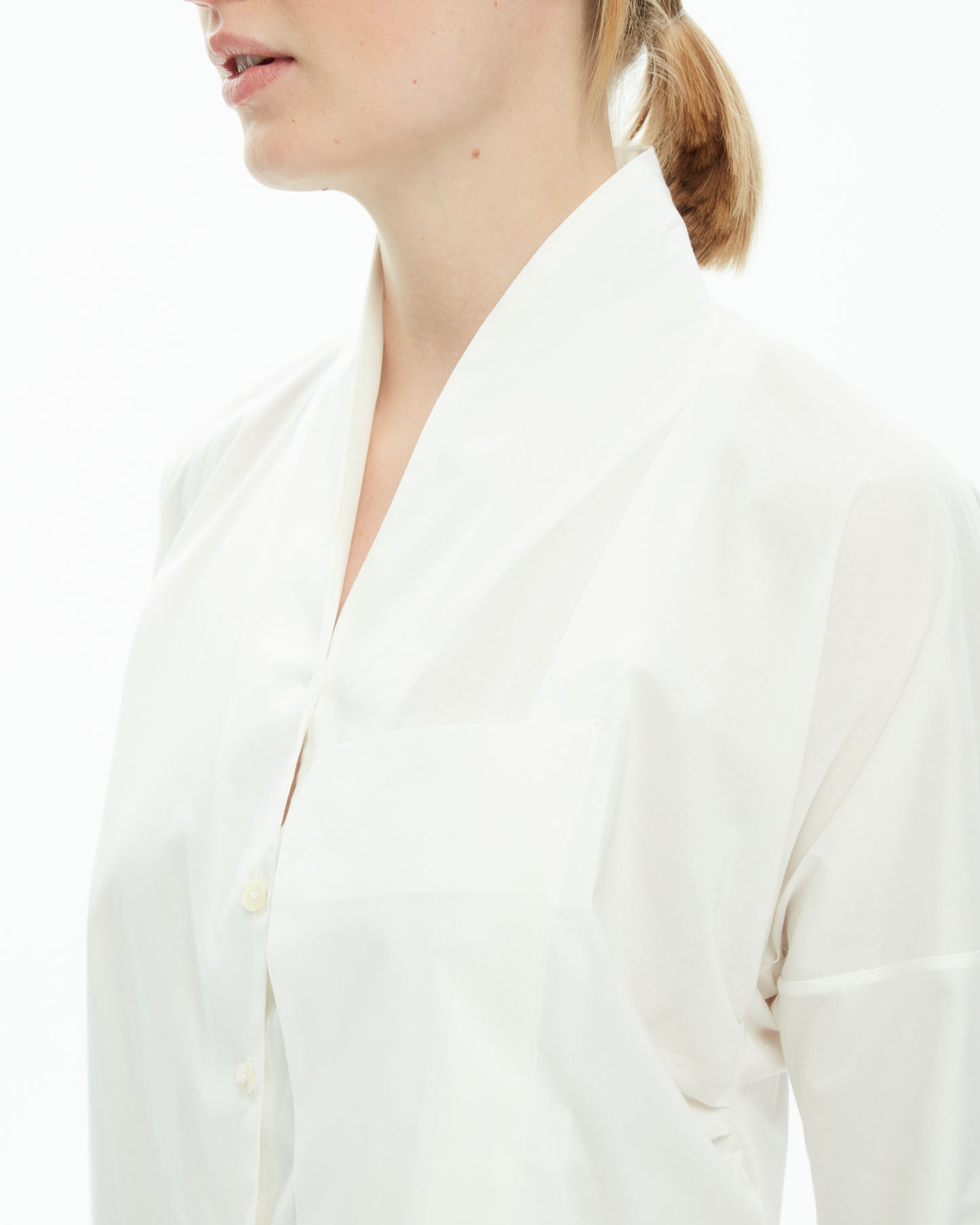 _MALLONI Camicia asimmetrica BIANCO