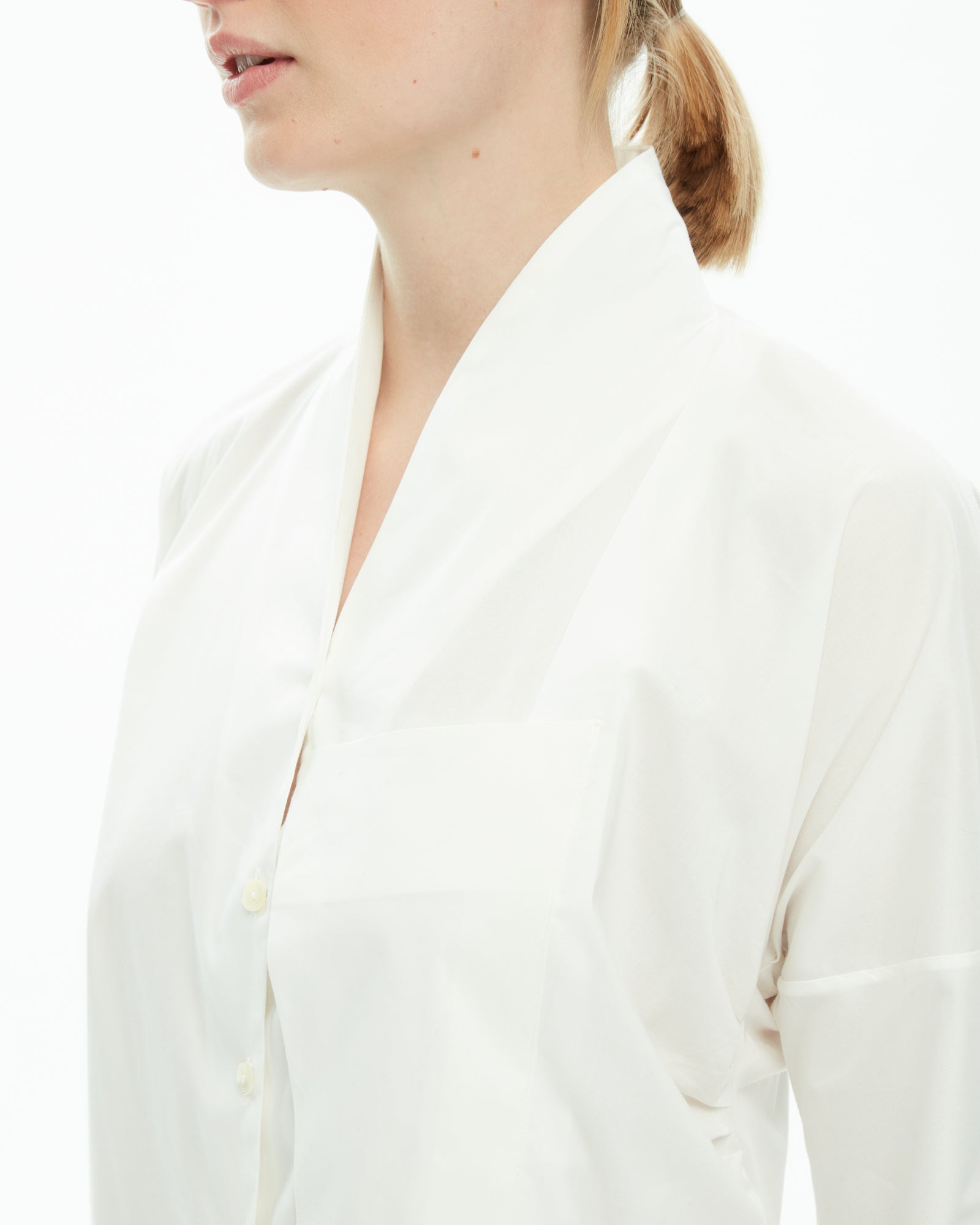 _MALLONI Camicia asimmetrica BIANCO