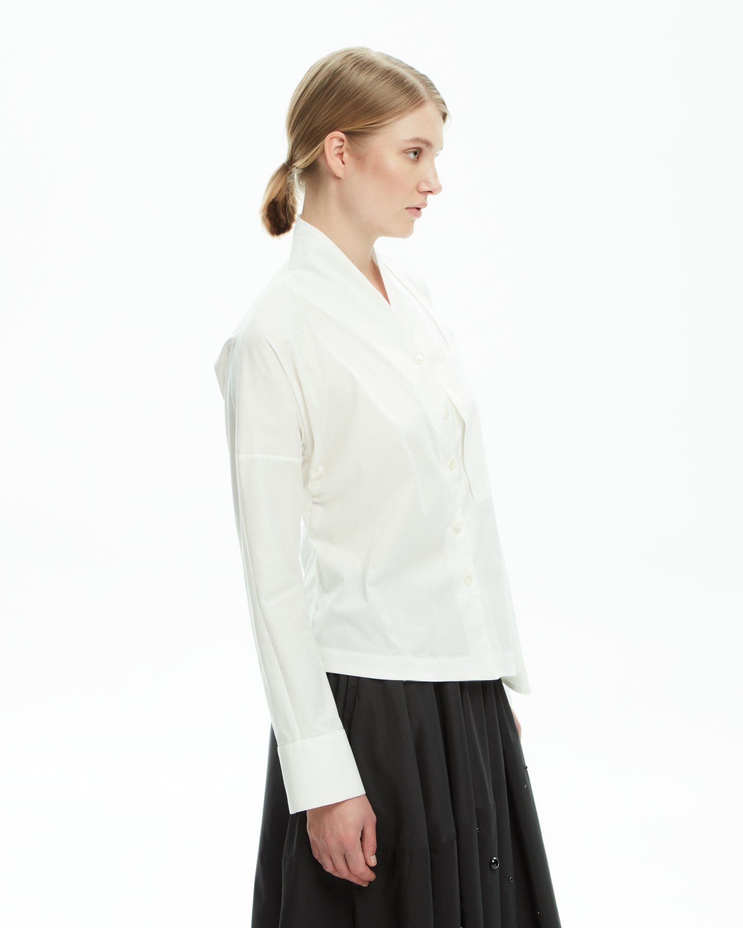 _MALLONI Camicia asimmetrica BIANCO
