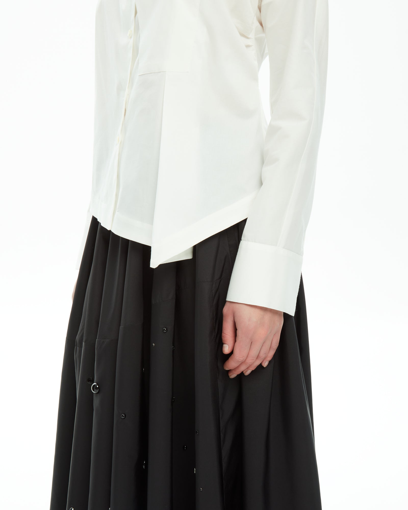 _MALLONI Camicia asimmetrica BIANCO